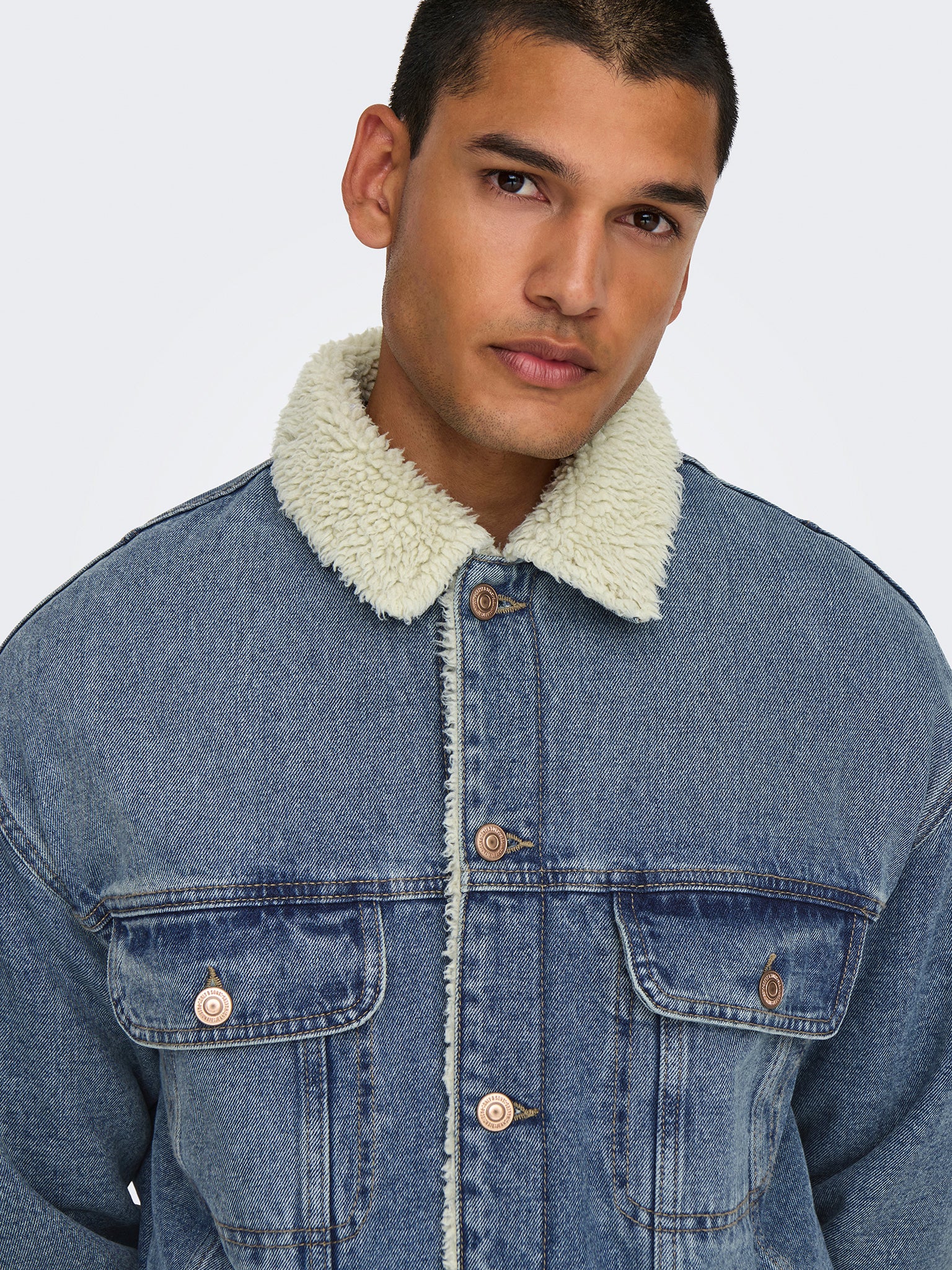 Ανδρικό τζάκετ τζιν ONSWILSON SHERPA DBTINT 0970 DNM JACKET 22030970 | 22030970