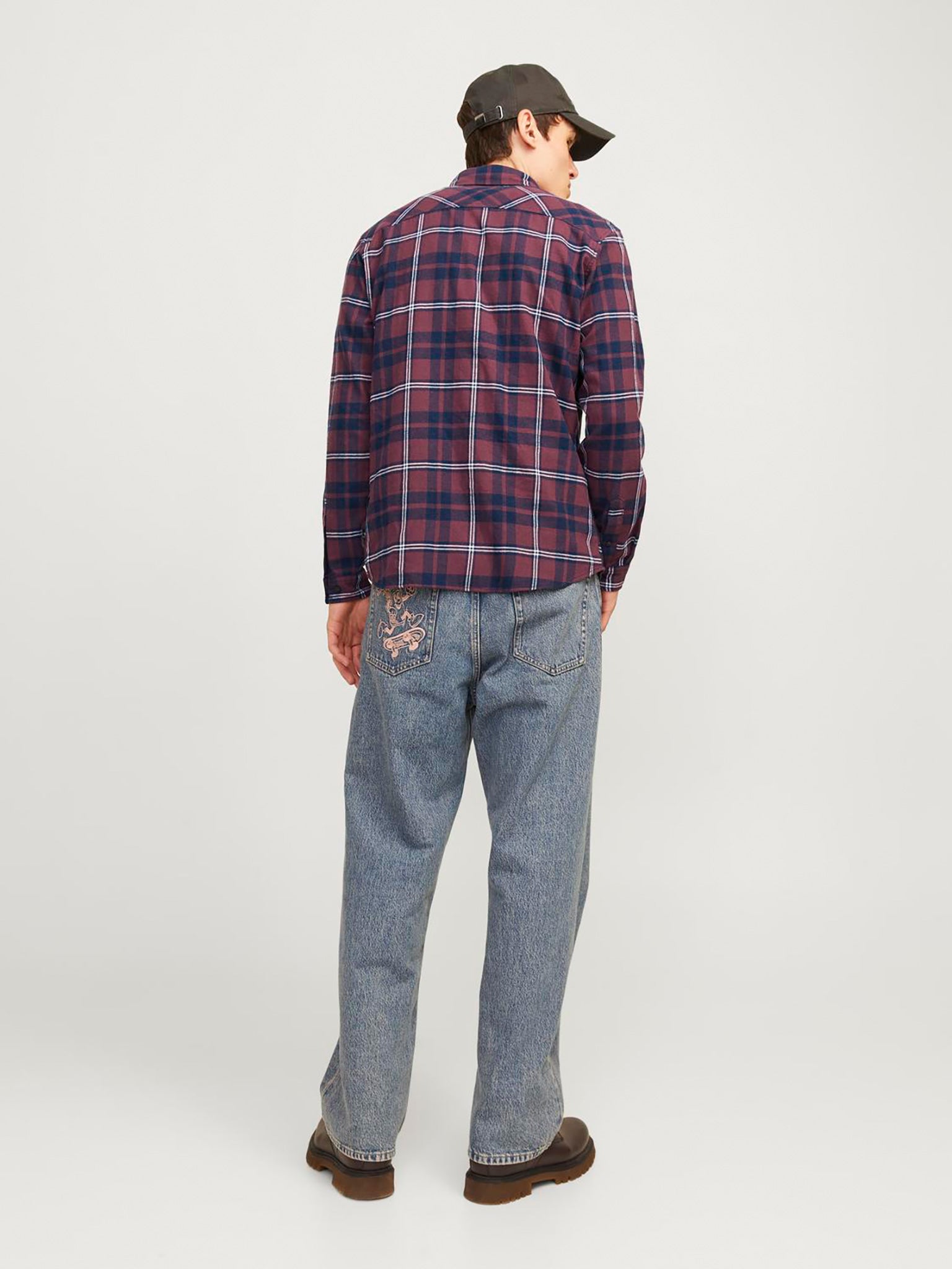 Ανδρικό πουκάμισο καρό JJJOSHUA FALL FLANNEL SHIRT LS 12258429 | 12258429