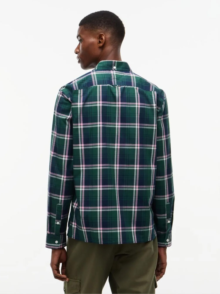 Ανδρικό πουκάμισο καρό TJM REG POPLIN PATTERN SHIRT DM0DM235270N2 | DM0DM235270N2