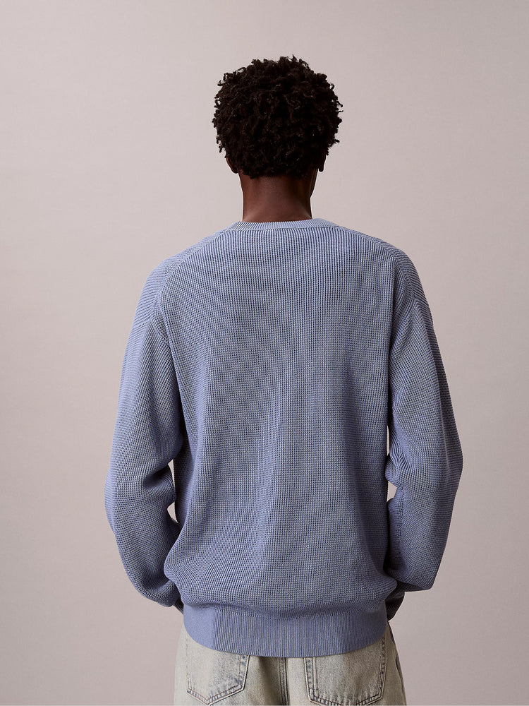 Ανδρική μπλούζα πλεκτή LS EZ COTTON WAFFLE CRWNK SWTR LV04RD313GC4I | LV04RD313GC4I