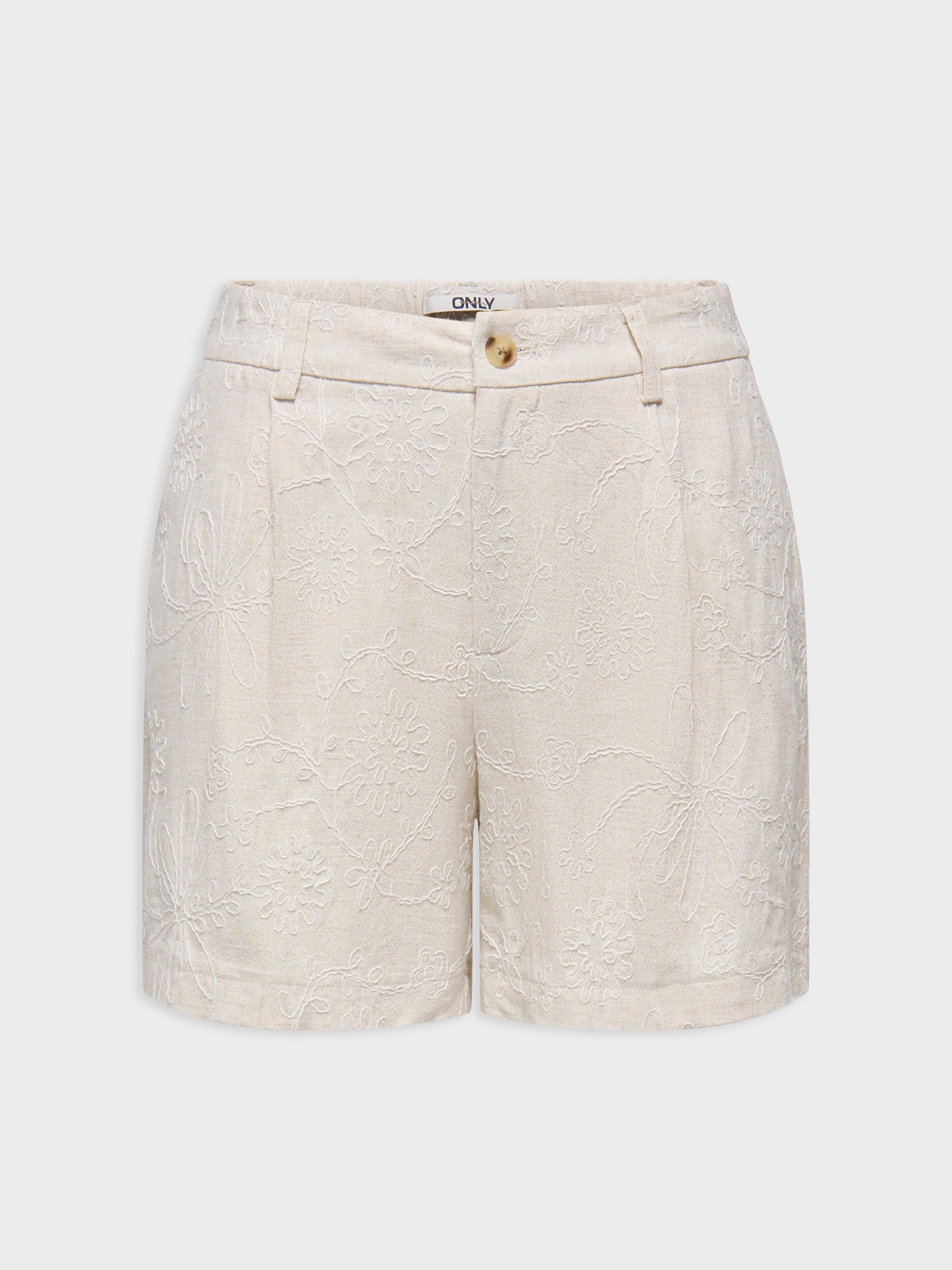 Γυναικείο σορτς λινό ONLSIESTA HW LINEN BL EMB SHORTS 15374119 | 15374119