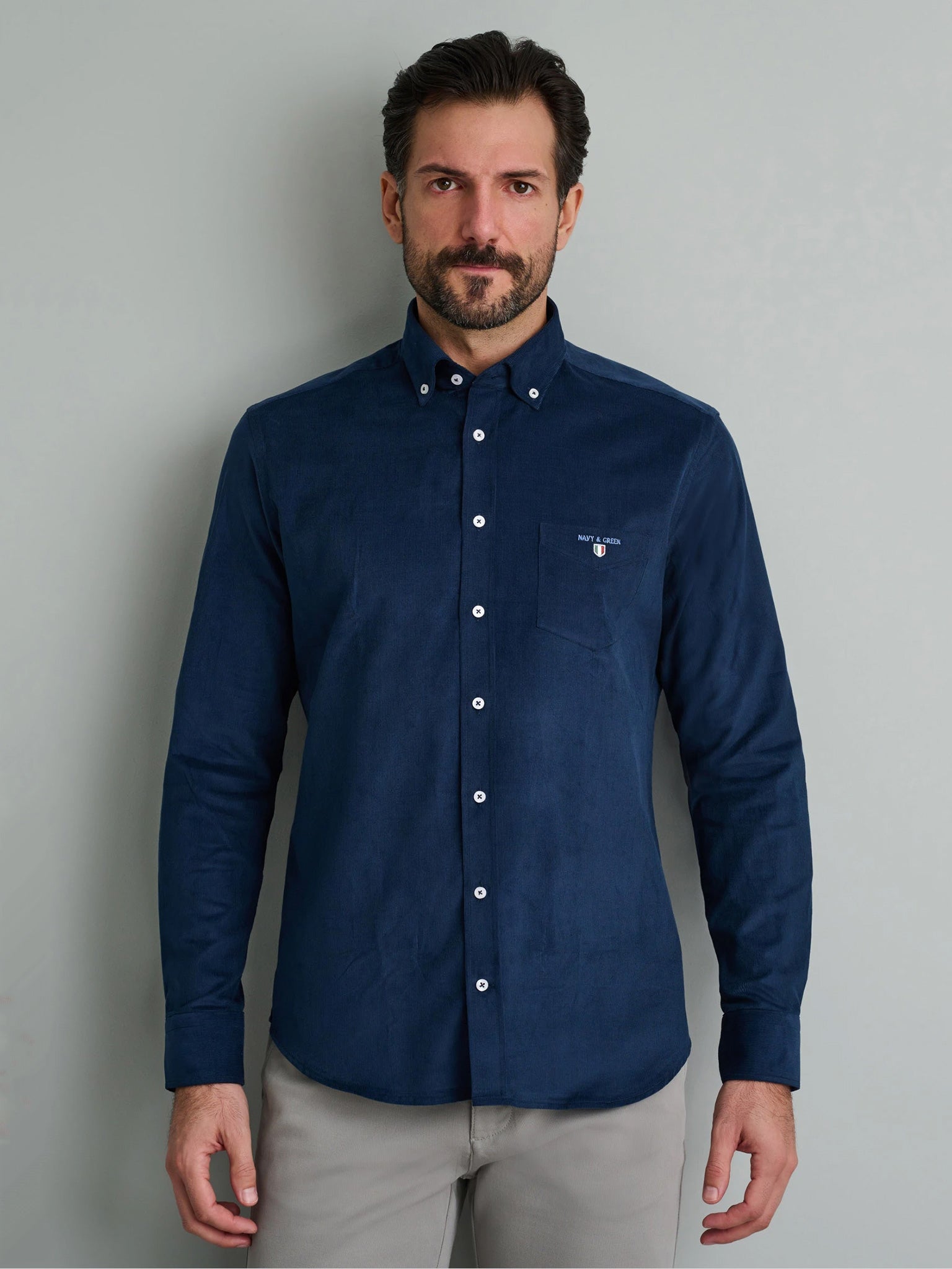 Ανδρικό πουκάμισο κοτλέ | 24NG.BX189/1B