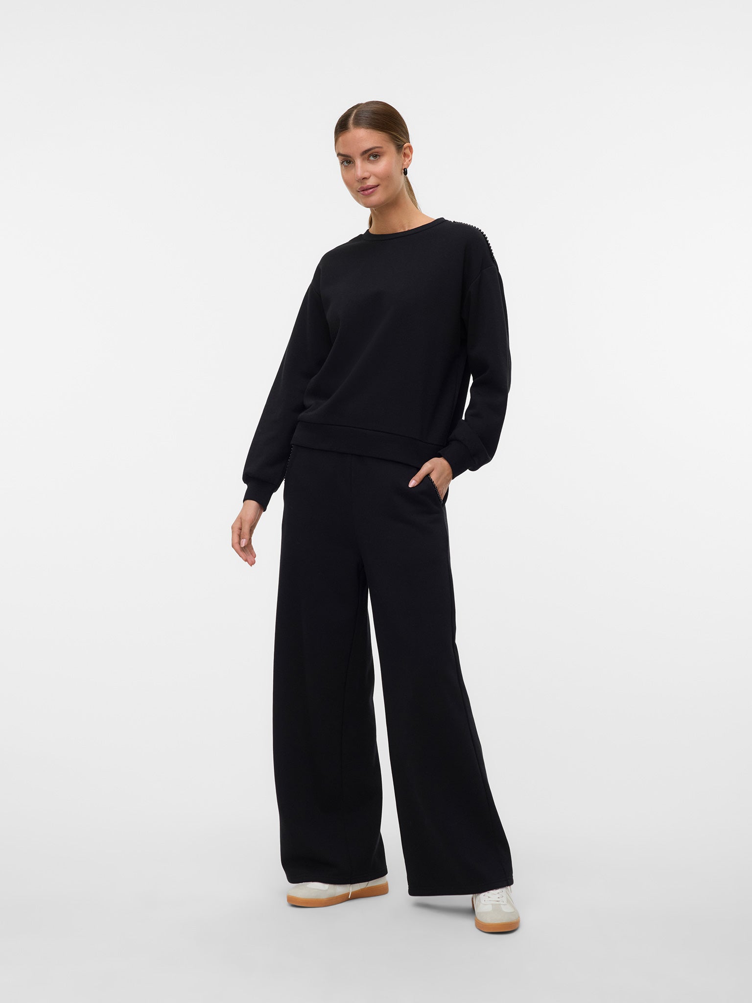 Γυναικεία μπλούζα φούτερ VMDAISY PEARL O-NECK SWEAT JRS 10338101 | 10338101