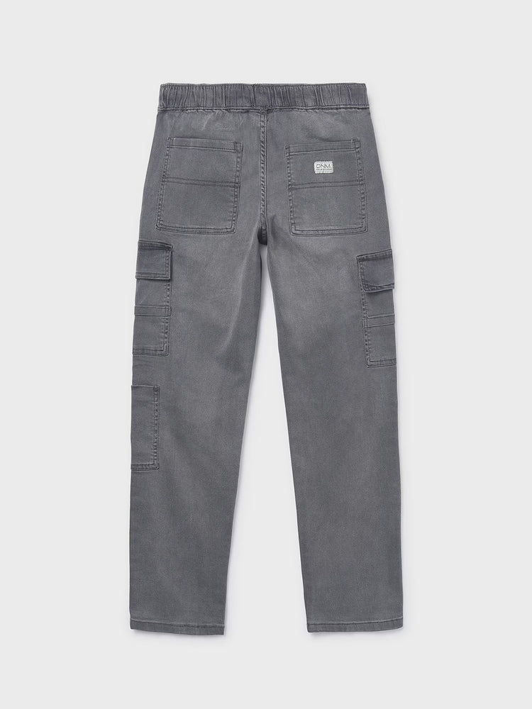 Εφηβικό παντελόνι  τζιν denim cargo | 26-06570-016