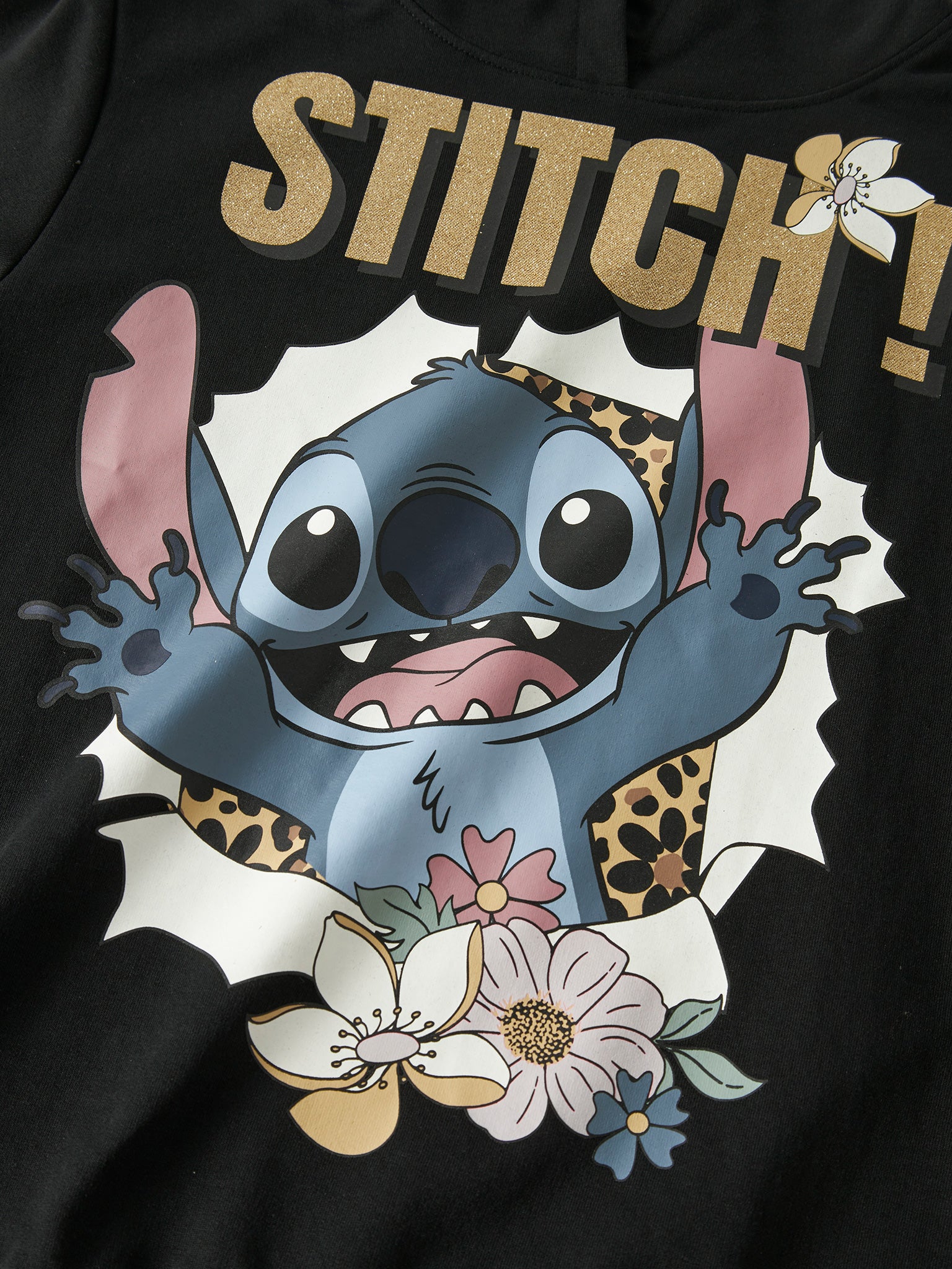 Εφηβική μπλούζα φούτερ  NKFJYNDA STITCH NREG SWE WH BRU NOOS 13257889 | 13257889