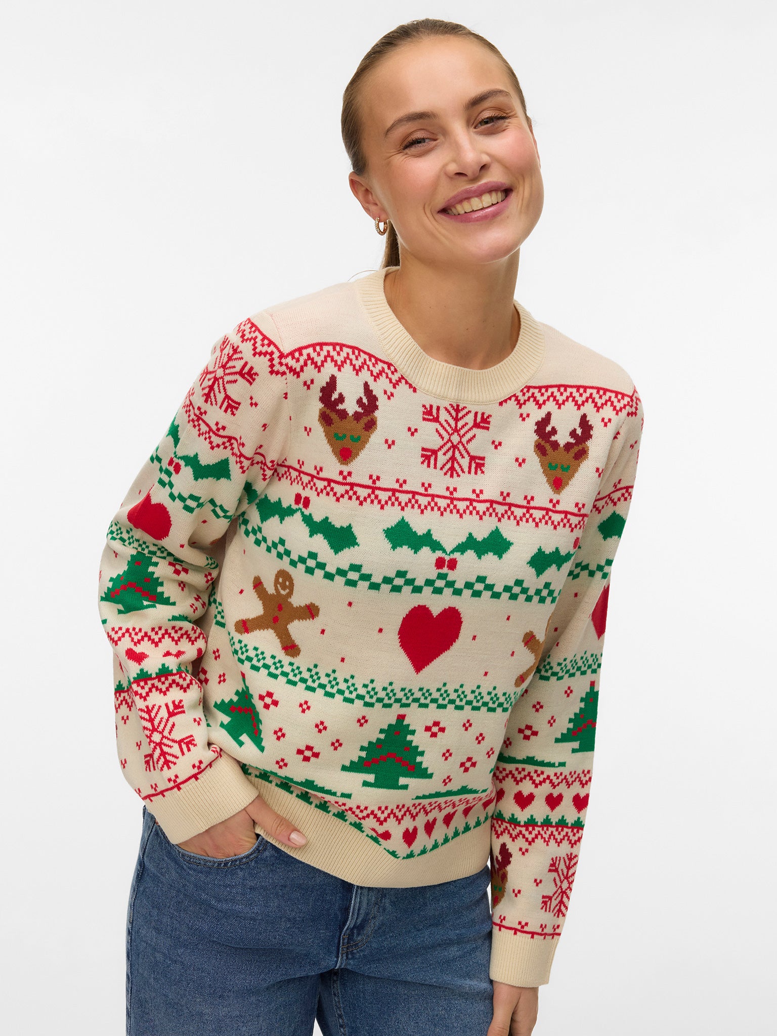 Γυναικεία μπλούζα VMNEWCHRISTMASSTUFF LS O-N PULL.BOX XMAS 10334011 | 10334011