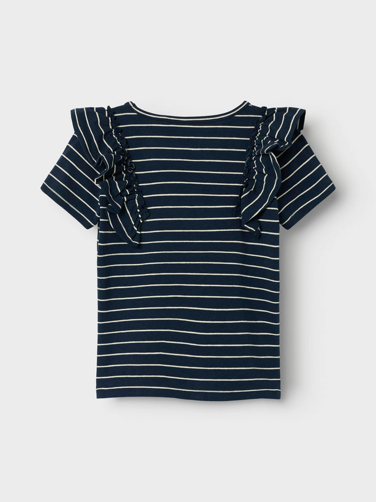 Παιδική μπλούζα ριγέ NMFLIANA SS TOP 13225247 | 13225247