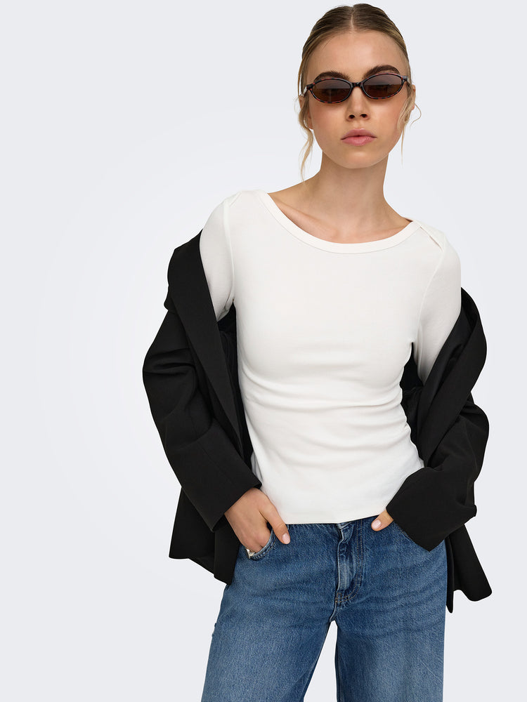 Γυναικεία μπλούζα ONLRILEY L/S BOATNECK TOP JRS 15386479 | 15386479