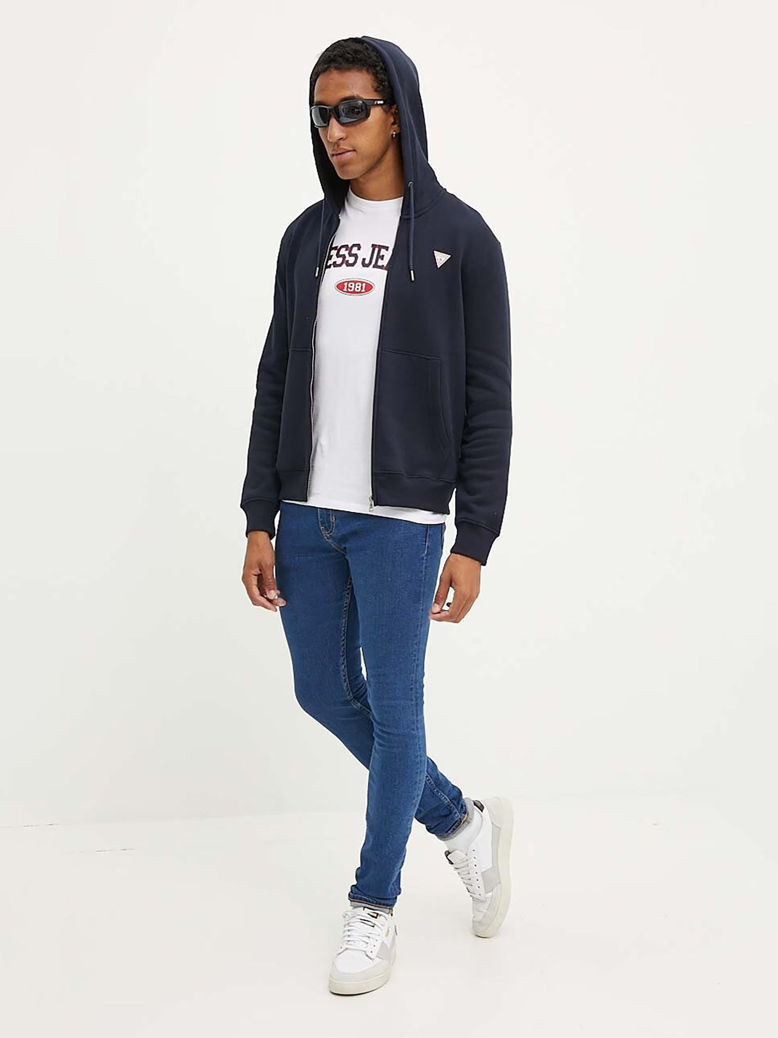 Ανδρική ζακέτα φούτερ zip hood slim M4YQ28K9V31A71W | M4YQ28K9V31A71W