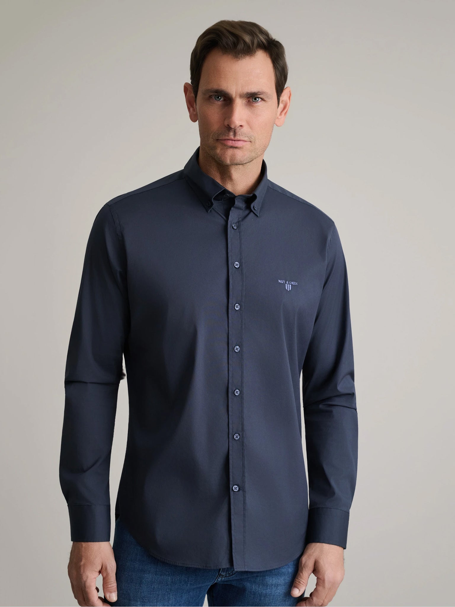 Ανδρικό πουκάμισο classic blue 24NG.SD61/1B.8 | 24NG.SD61/1B.8