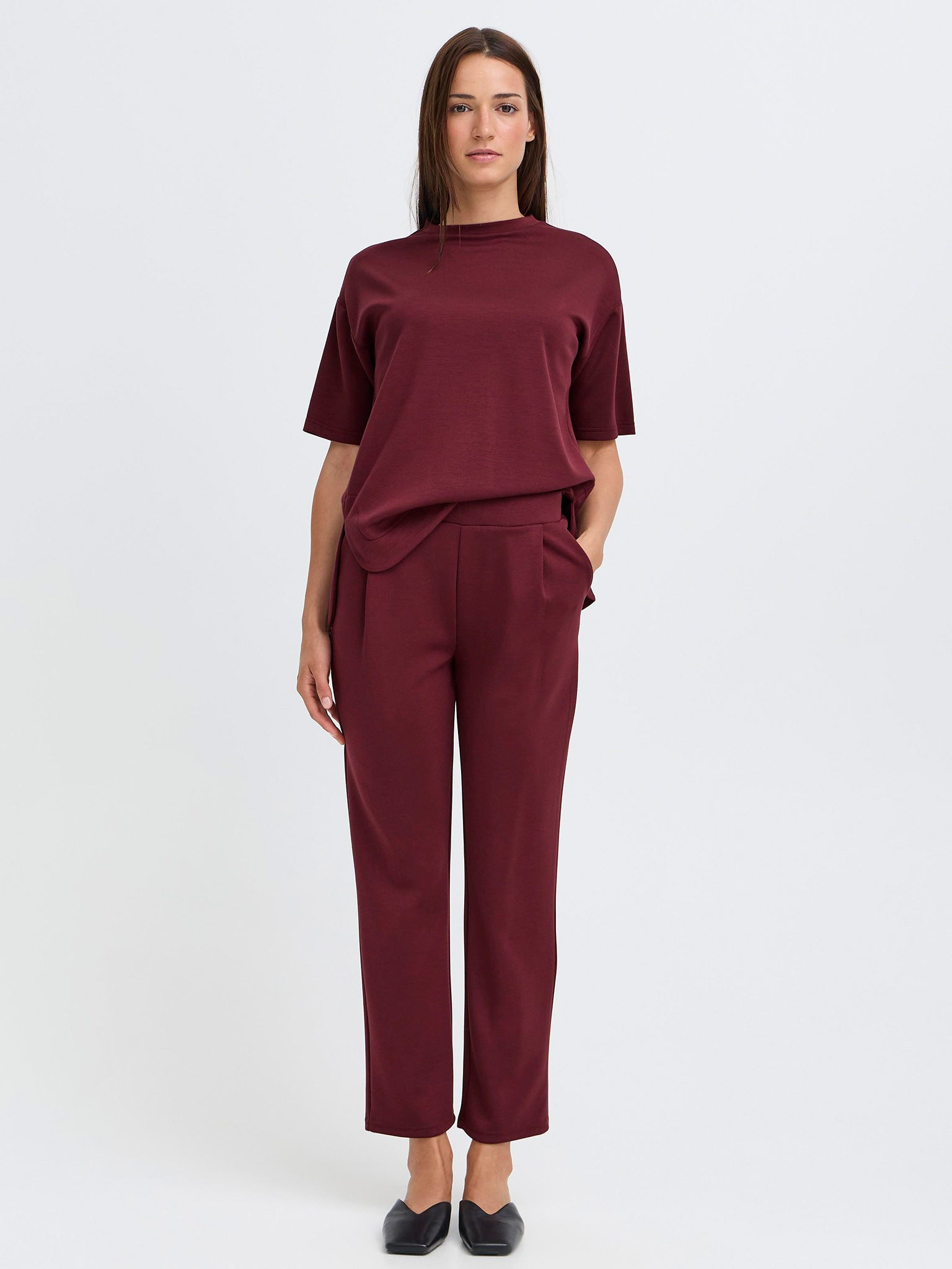 Γυναικείο παντελόνι αστραγάλου  BYPUSTI PLEAT PANTS 20818058 | 20818058