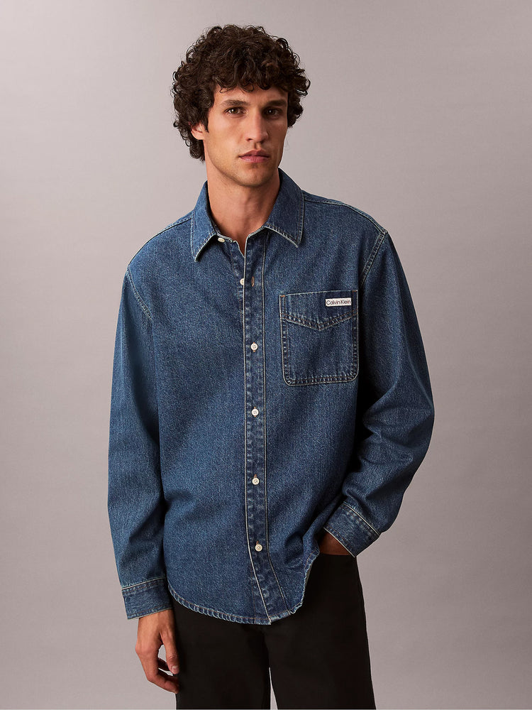 Ανδρικό πουκάμισο τζιν overshirt CLASSIC HARBOUR BLUE OVERSHIRT LV04RD764G011 | LV04RD764G011