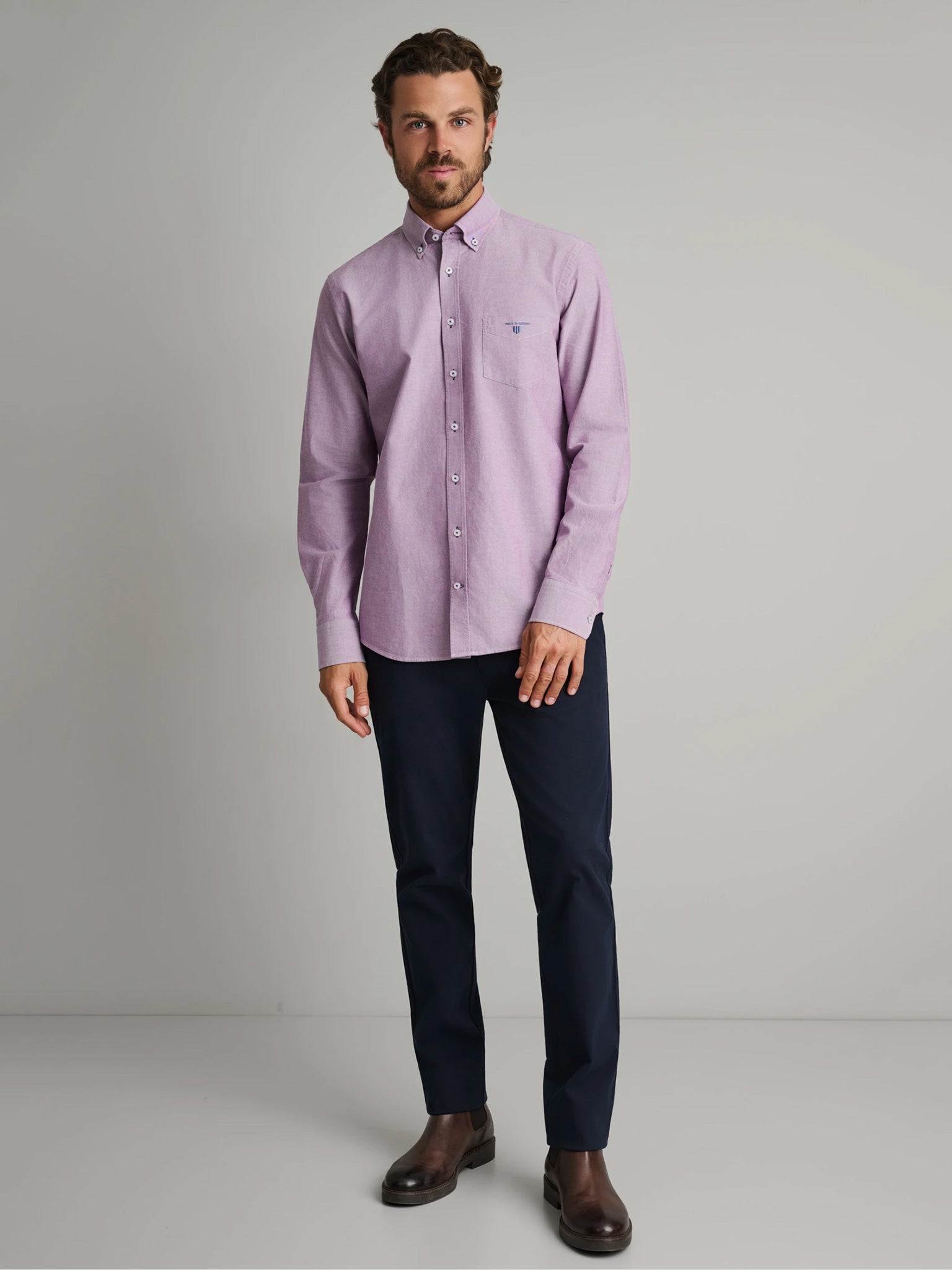 Ανδρικό πουκάμισο violet 24NG.KR130/1B.1 | 24NG.KR130/1B.1