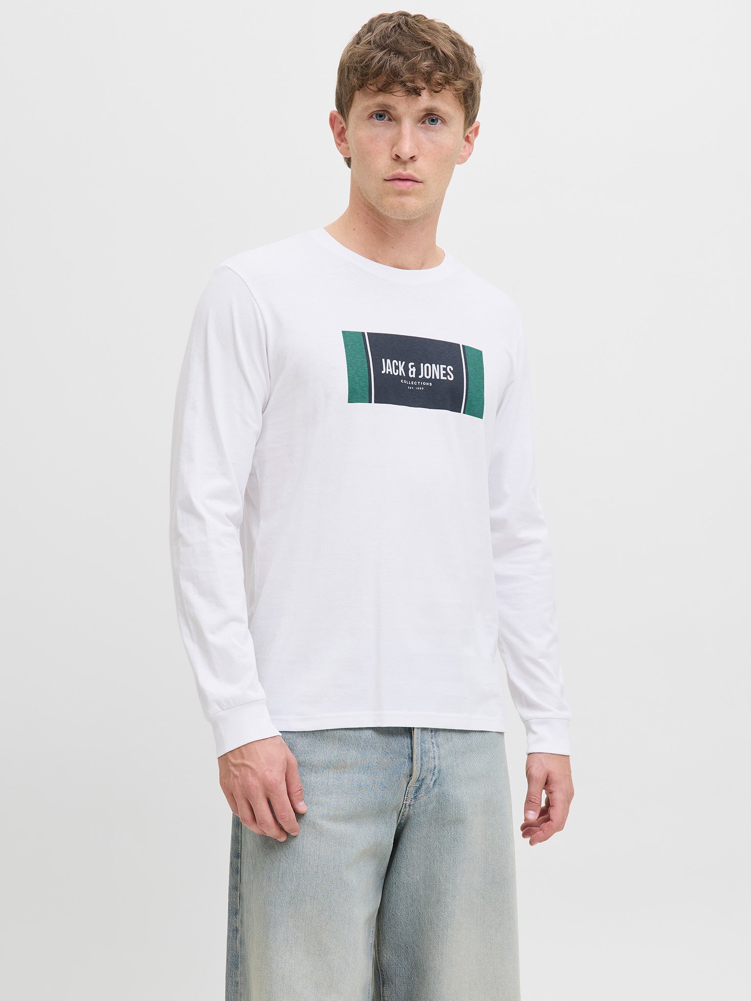Ανδρική μπλούζα JJHAYATO TEE LS CREW NECK BTS 12282290 | 12282290