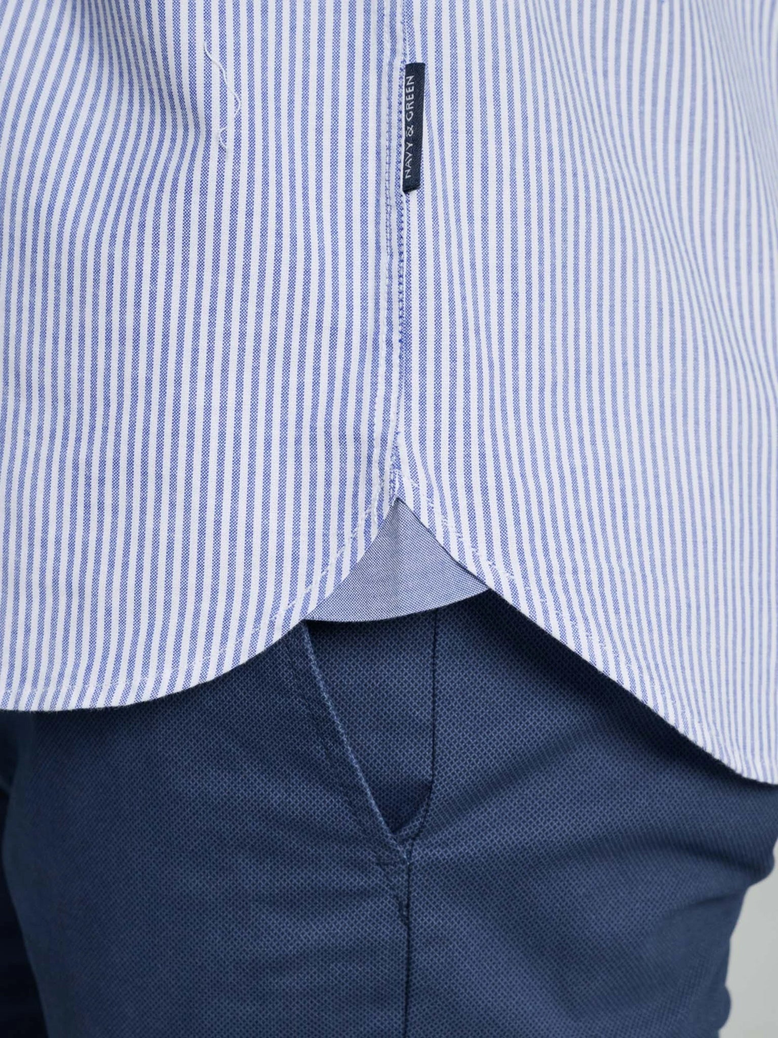 Ανδρικό πουκάμισο ριγέ faded blue/white 24NG.SD143/1B.1 | 24NG.SD143/1B.1