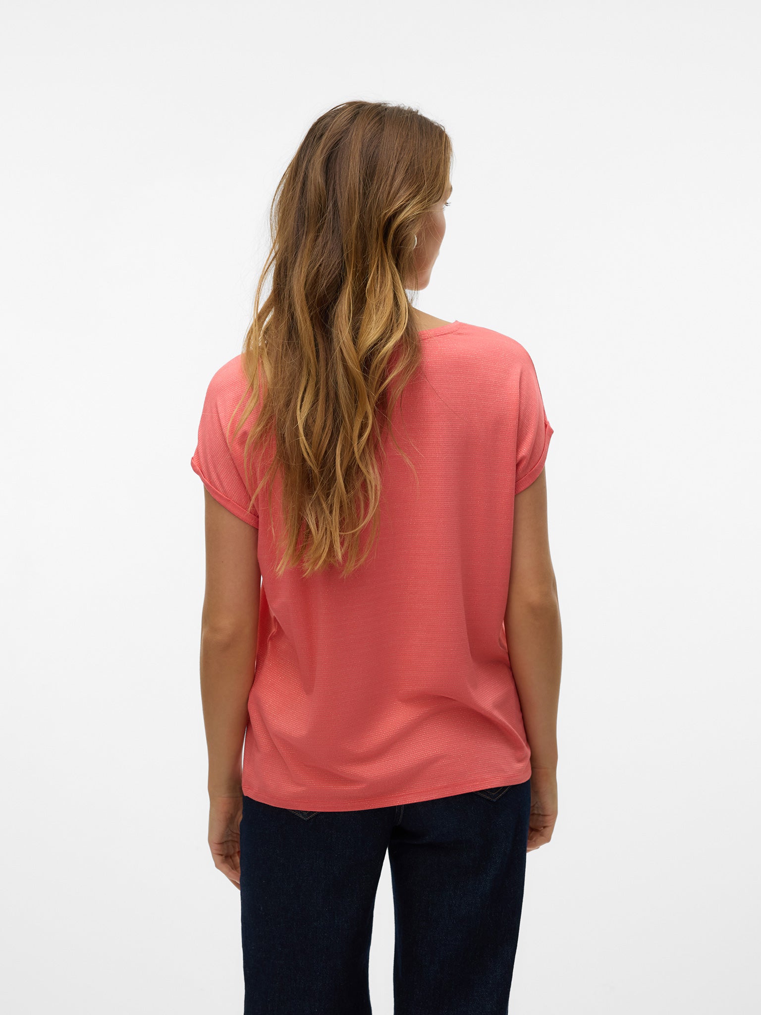 Γυναικεία μπλούζα VMLAVA GLITTER SS TOP STRIPE GA JRS NOOS 10250488 | 10250488
