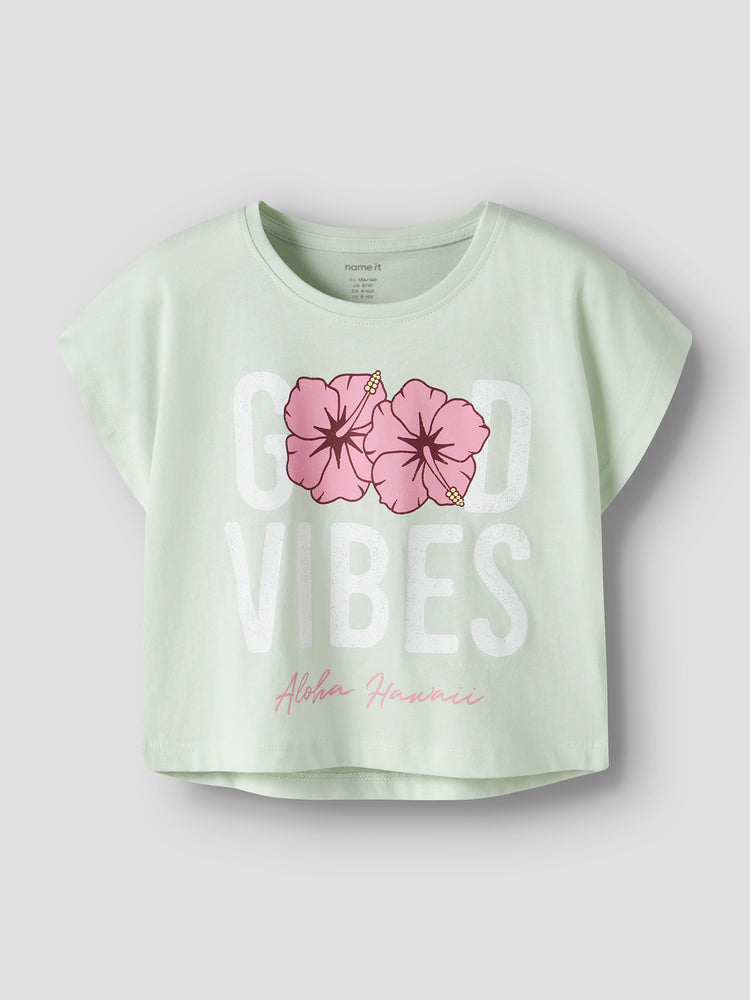 Εφηβική μπλούζα crop good vibes NKFVILMA CAPSL CROP TOP F1 NOOS 13215793 | 13215793
