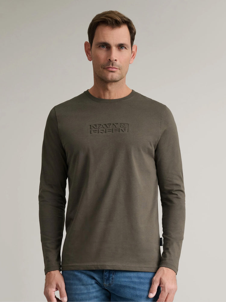 Ανδρική μπλούζα khaki 24TU.329/2P.1 | 24TU.329/2P.1