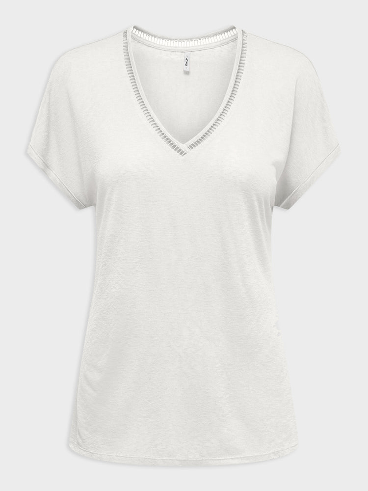 Γυναικεία μπλούζα ONLPENNY S/S BATSLEEVE V-NECK TOP JRS 15371500 | 15371500