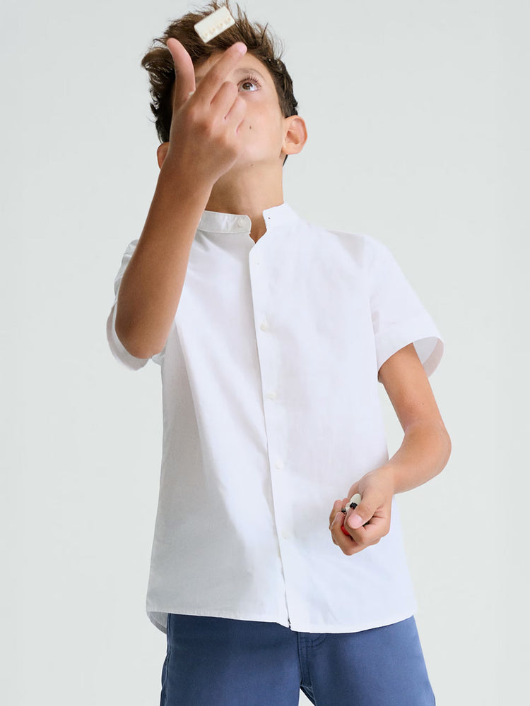 Εφηβικό πουκάμισο γιακάς mao | 26-06171-081