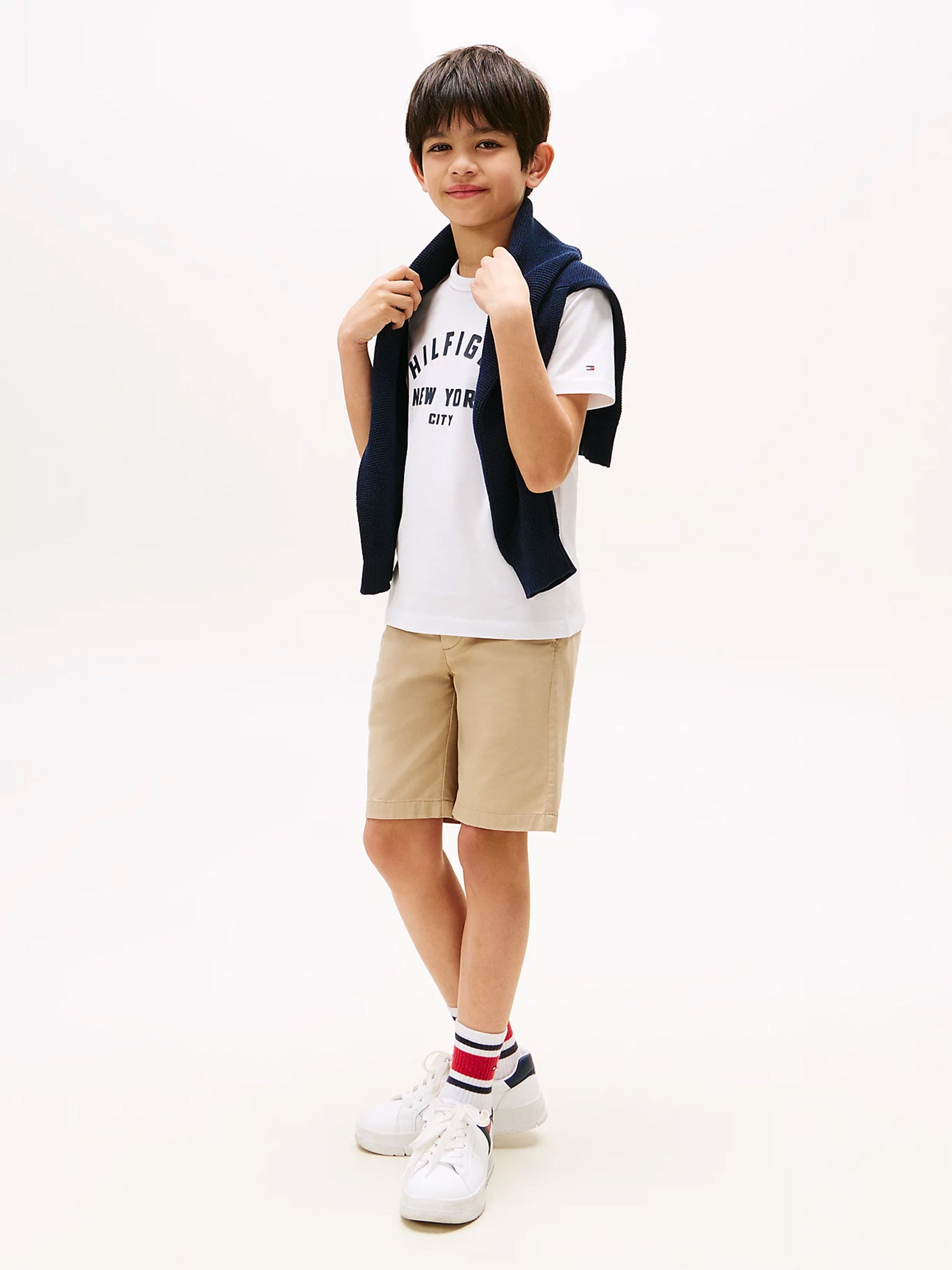 Παιδική μπλούζα μακό CURVED HILFIGER GRAPHIC TEE SS KB0KB09800YBR | KB0KB09800YBR