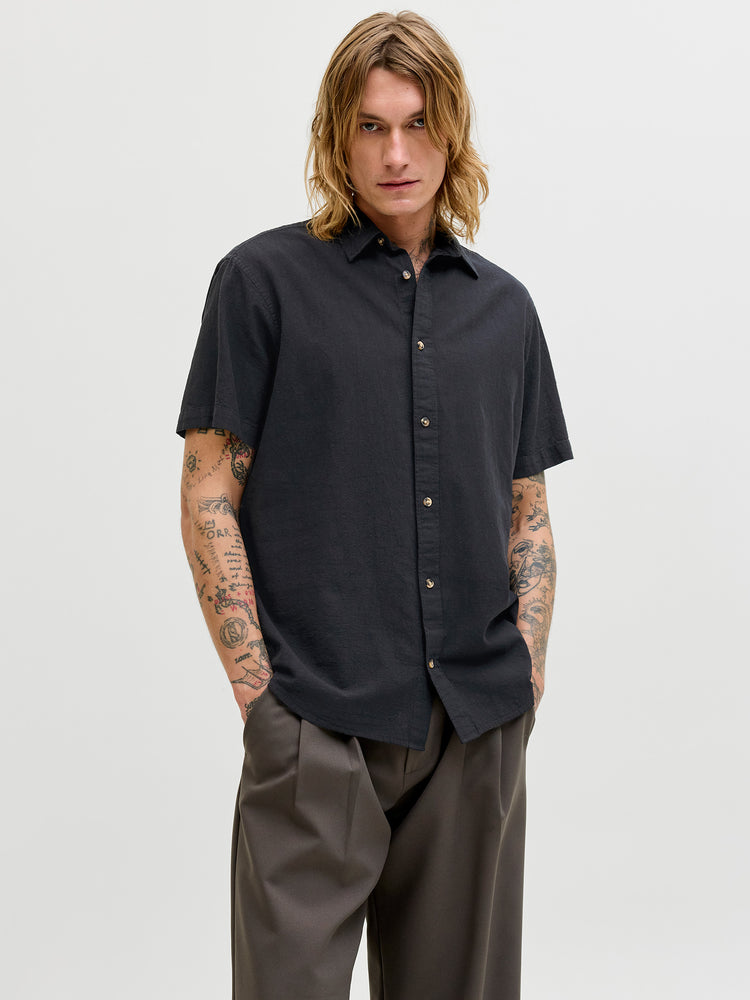 Ανδρικό πουκάμισο JJESUMMER LINEN BLEND SHIRT S/S 12289160 | 12289160
