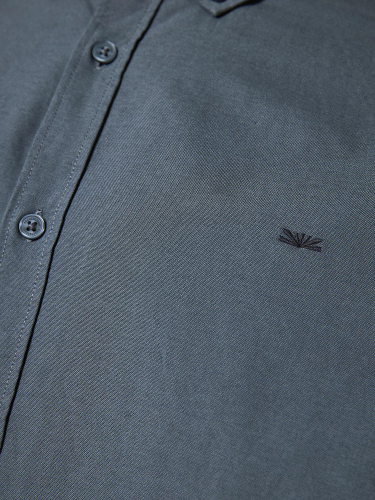 Ανδρικό πουκάμισο Basic Dk grey FBM014-002-05 | FBM014-002-05