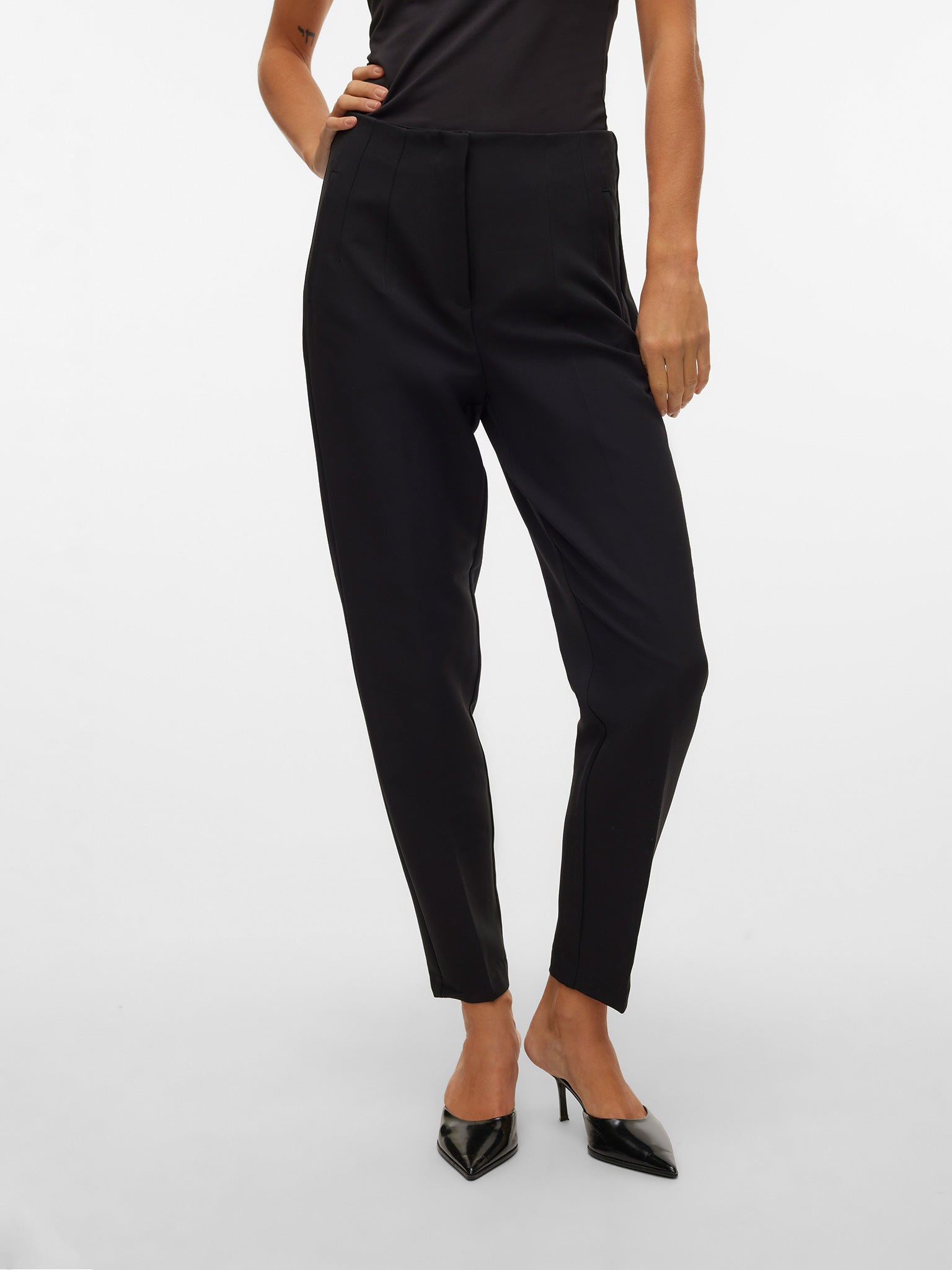 Γυναικείο παντελόνι VMLINA HW TAPERED PANT NOOS 10309140 | 10309140