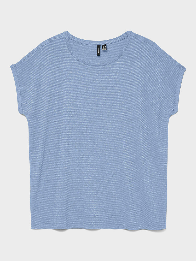 Γυναικεία μπλούζα VMLAVA GLITTER SS TOP STRIPE LX JRS NOOS 10250488 | 10250488