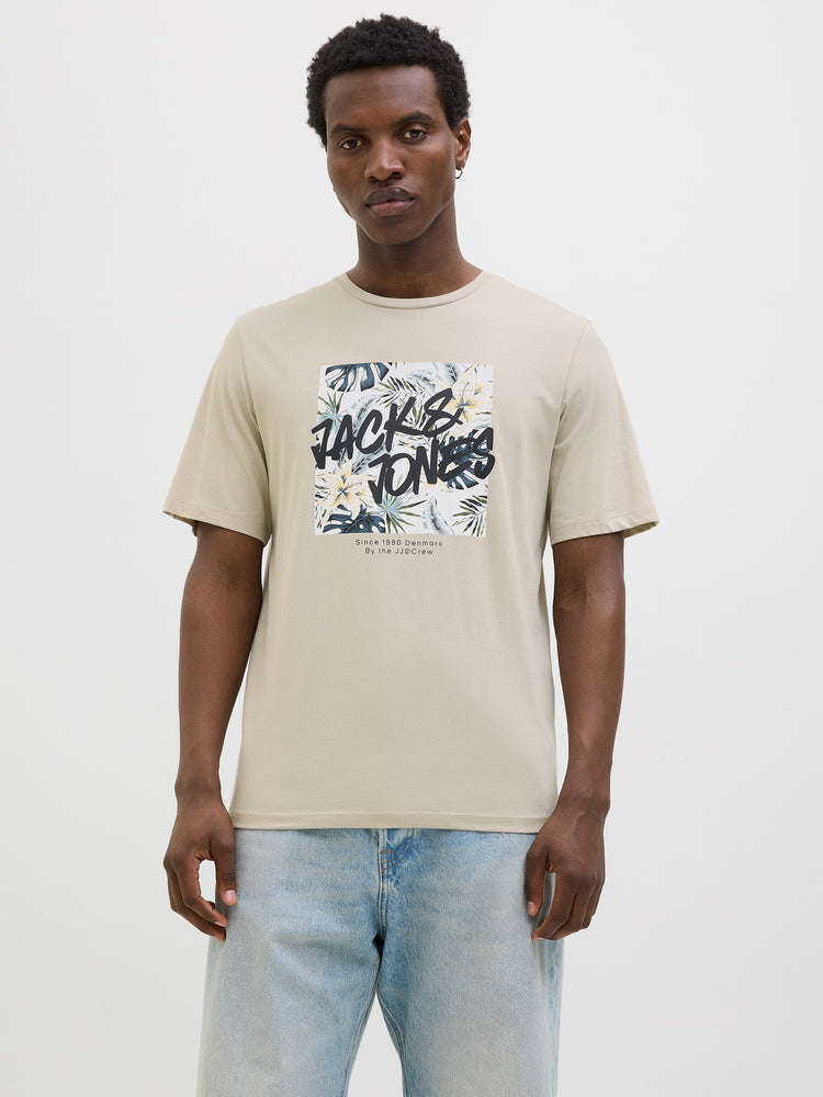 Ανδρικό t-shirt JJHAWAII SHAPE TEE SS CREW NECK 12269324 | 12269324