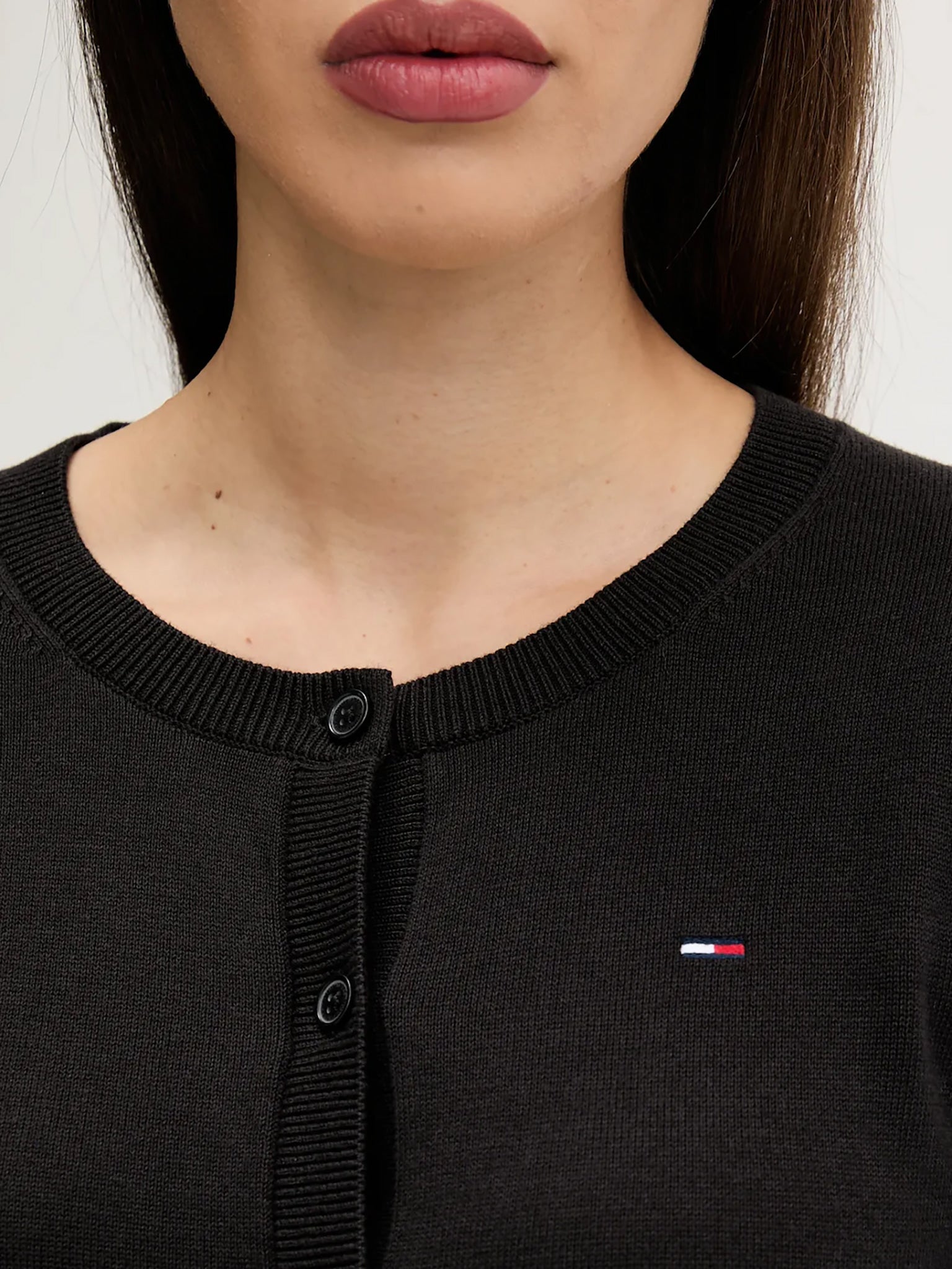 Γυναικεία ζακέτα ψιλή πλέξη TJW ESSENTIAL CREW NECK CARDIGAN DW0DW20976BDS | DW0DW20976BDS