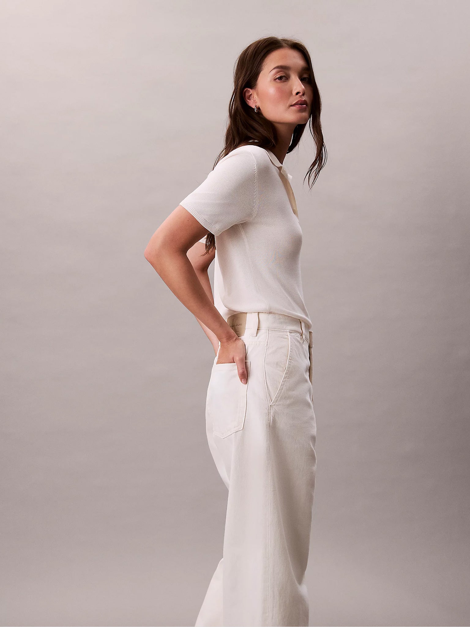 Γυναικείο παντελόνι τζιν TROUSER BARREL ECRU LV047C795GYN0 | LV047C795GYN0