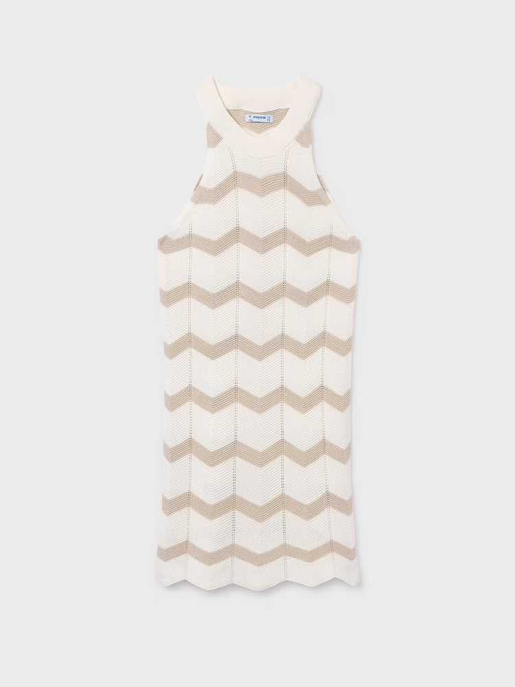 Εφηβικό φόρεμα πλεκτό ζιγκ ζαγκ | 26-06907-064