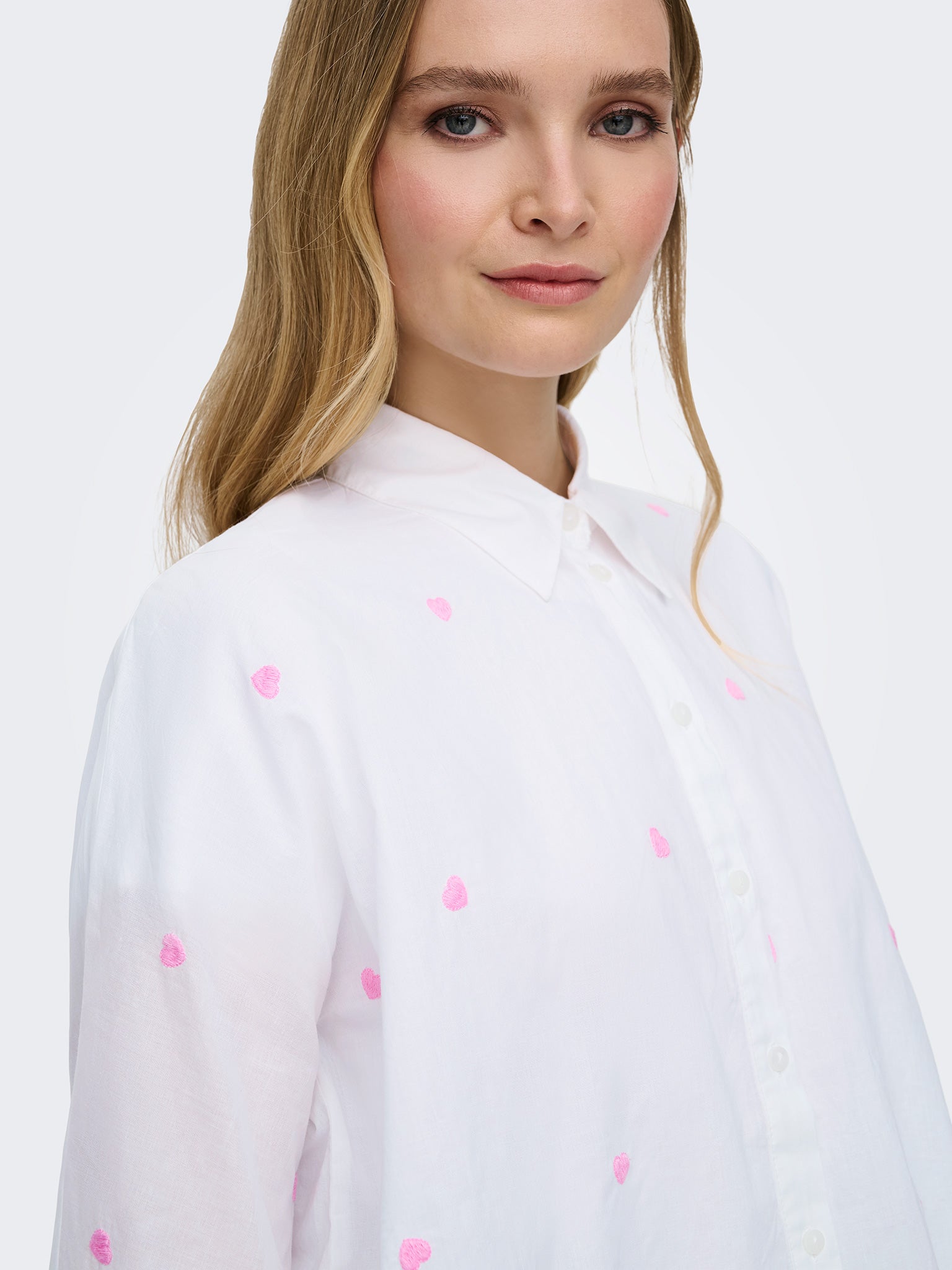 Γυναικείο πουκάμισο pink hearts | 15283743