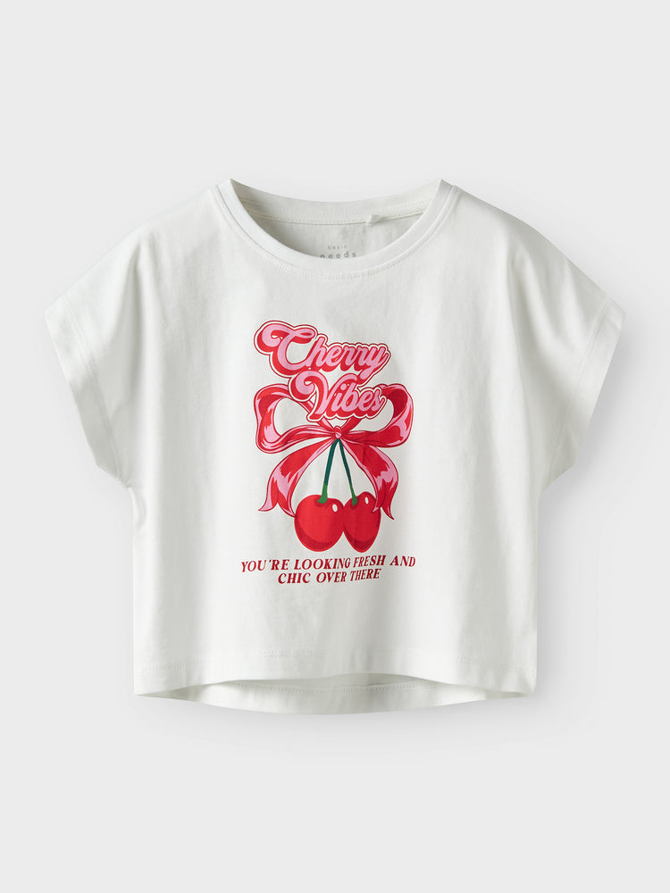 Εφηβική μπλούζα crop Cherry Vibes NKFVILMA CAPSL CROP TOP F1 NOOS 13215793 | 13215793