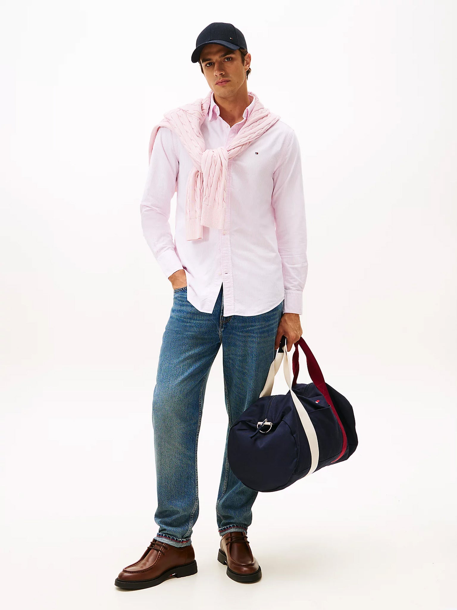 Ανδρικό πουκάμισο ριγέ HERITAGE OXFORD STRIPE RF SHIRT MW0MW362380D2 | MW0MW362380D2