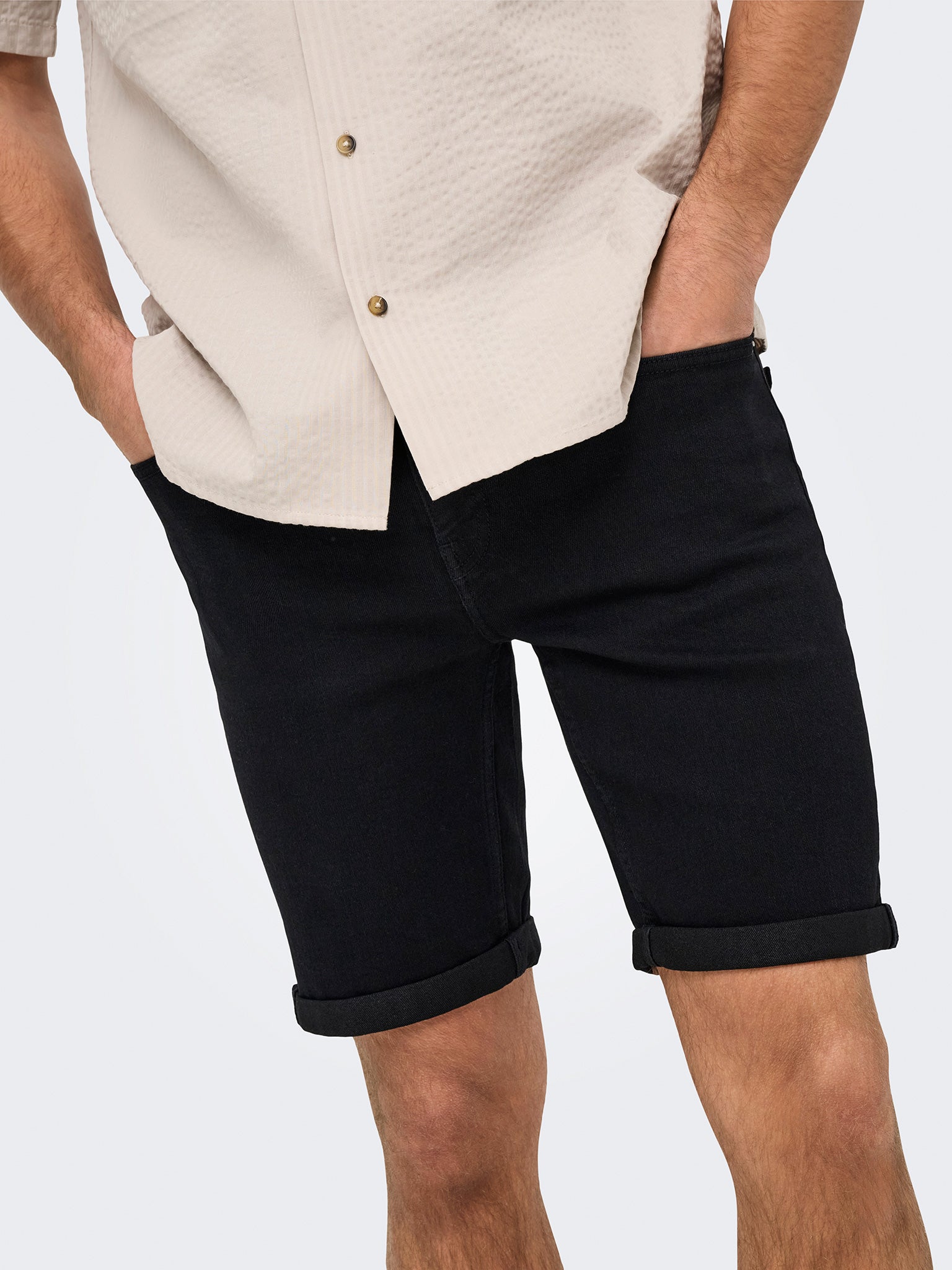 Ανδρική βερμούδα τζιν ONSPLY BLKD 9041 PIM DNM SHORTS NOOS 22029041 | 22029041