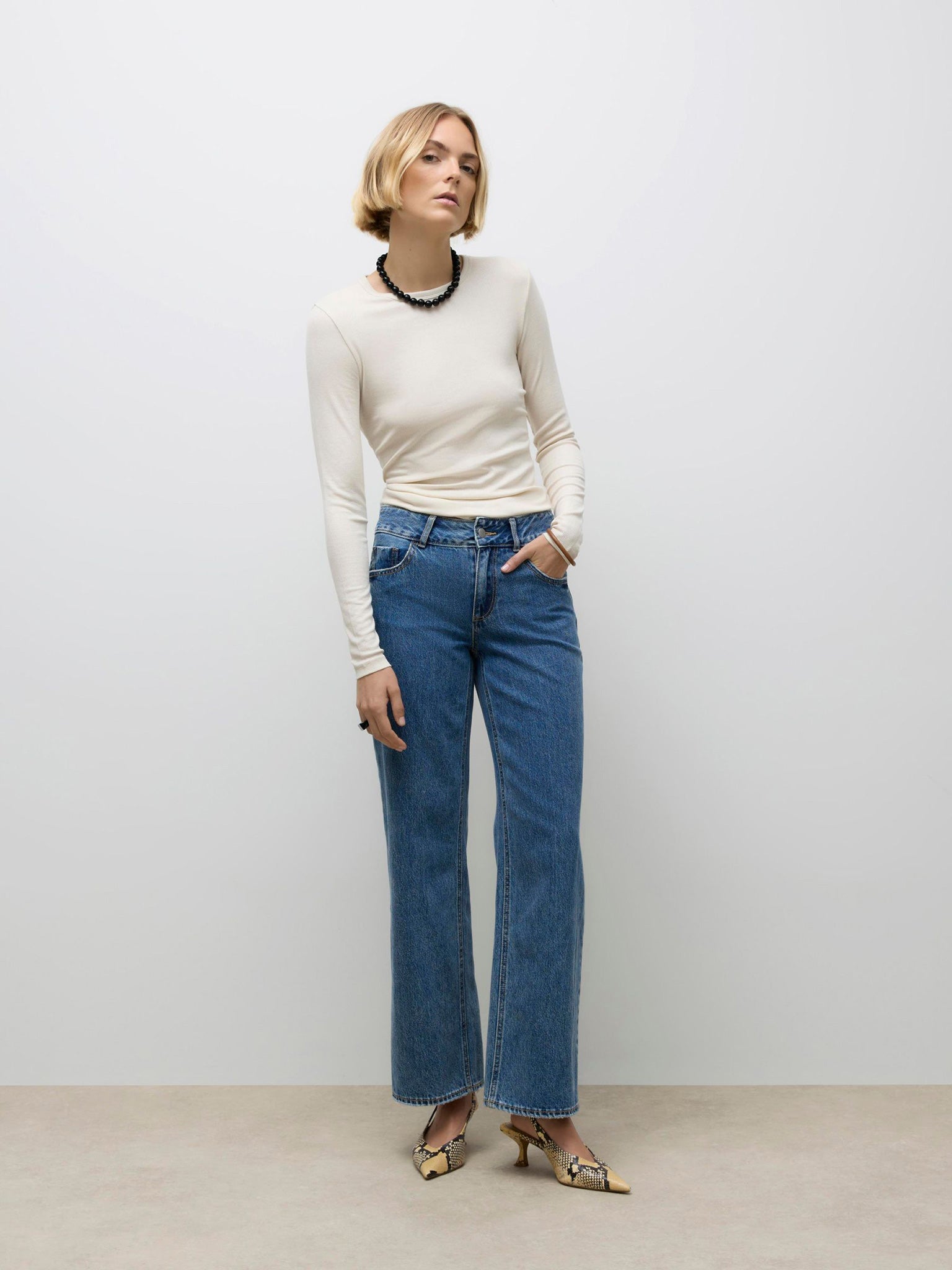Γυναικεία μπλούζα ριπ AWIRWINA LS O-NECK TOP NOOS 10300893 | 10300893
