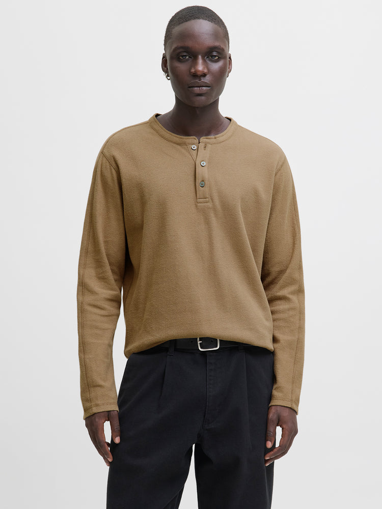 Ανδρική μπλούζα JPRBLUTYRELL LS HENLEY TEE 12266583 | 12266583