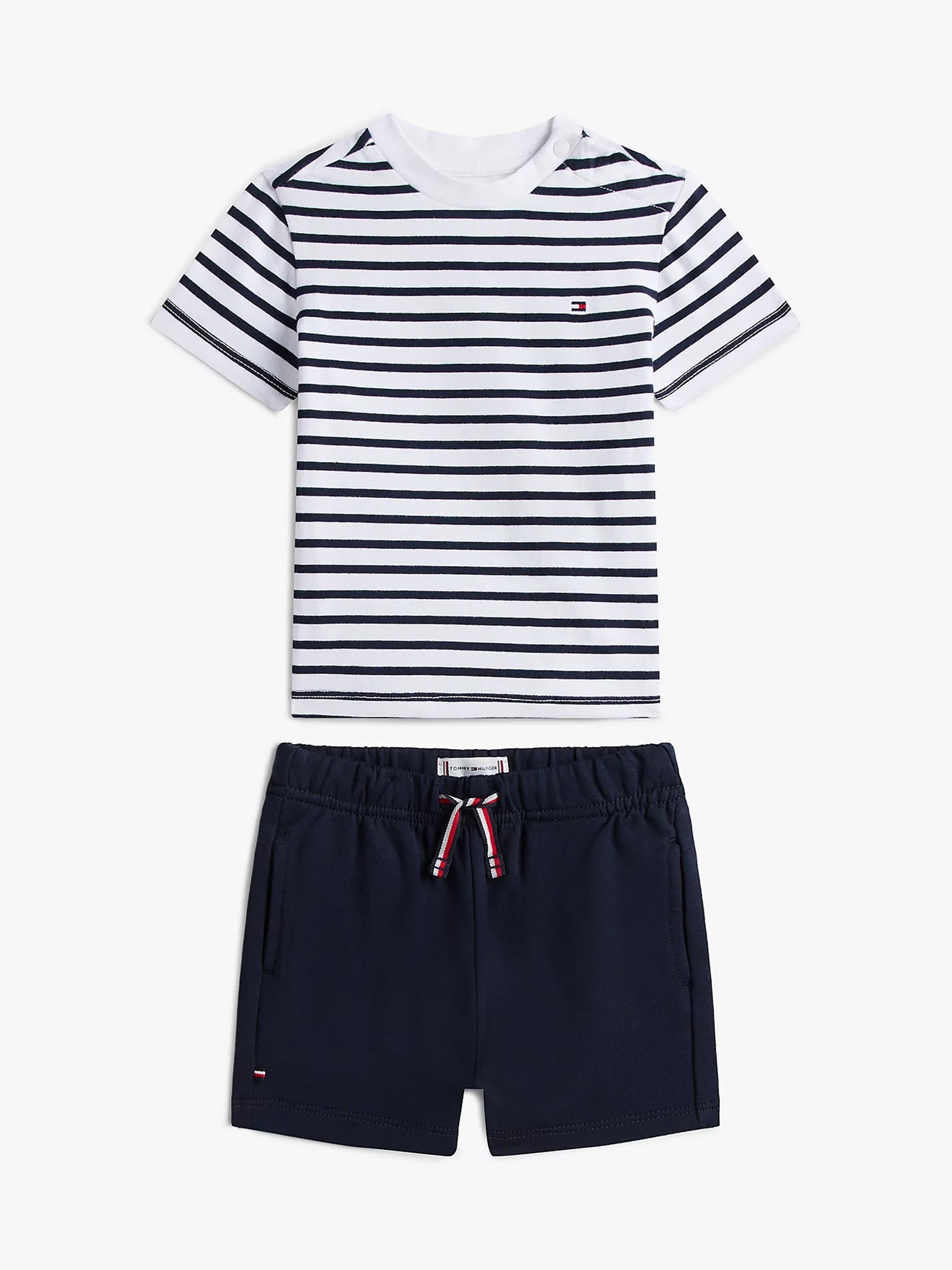 Βρεφικό σύνολο με βερμούδα ESSENTIAL STRIPE TEE + SHORT SET KN0KN02379C1G | KN0KN02379C1G