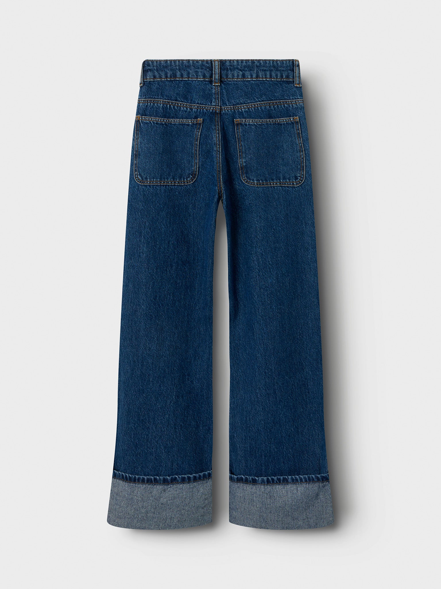 Εφηβικό παντελόνι τζιν με ρεβέρ NKFROSE WIDE JEANS 1030-RM BTS 13248422 | 13248422