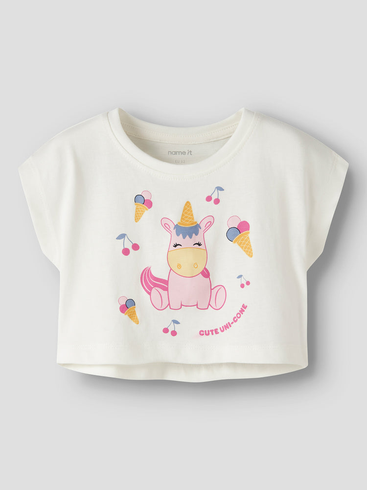Παιδική μπλούζα crop Unicorn NMFVILMA CAPSL CROP TOP 13228148 | 13228148