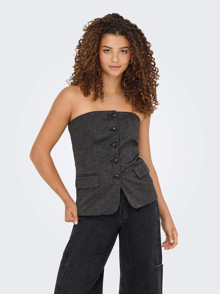 Γυναικείο γιλέκο στράπλες ONLMARNIE S/L BUT TUBE WAISTCOAT 15357612 | 15357612