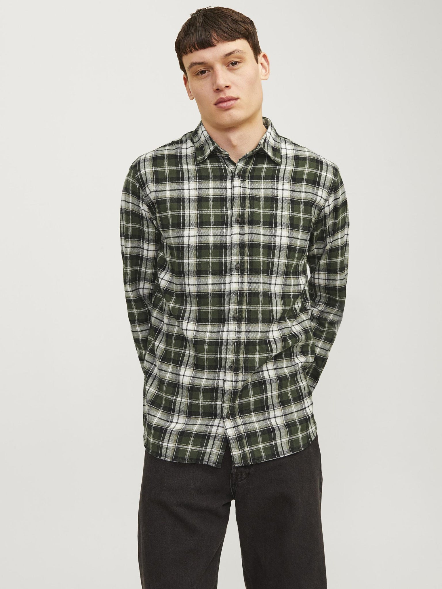 Ανδρικό πουκάμισο καρό JJJOSHUA FALL FLANNEL SHIRT LS 12258429 | 12258429