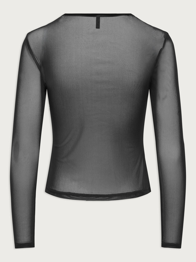 Γυναικεία μπλούζα διάφανη ONLOPUS L/S MESH TOP JRS15384893 | 15384893