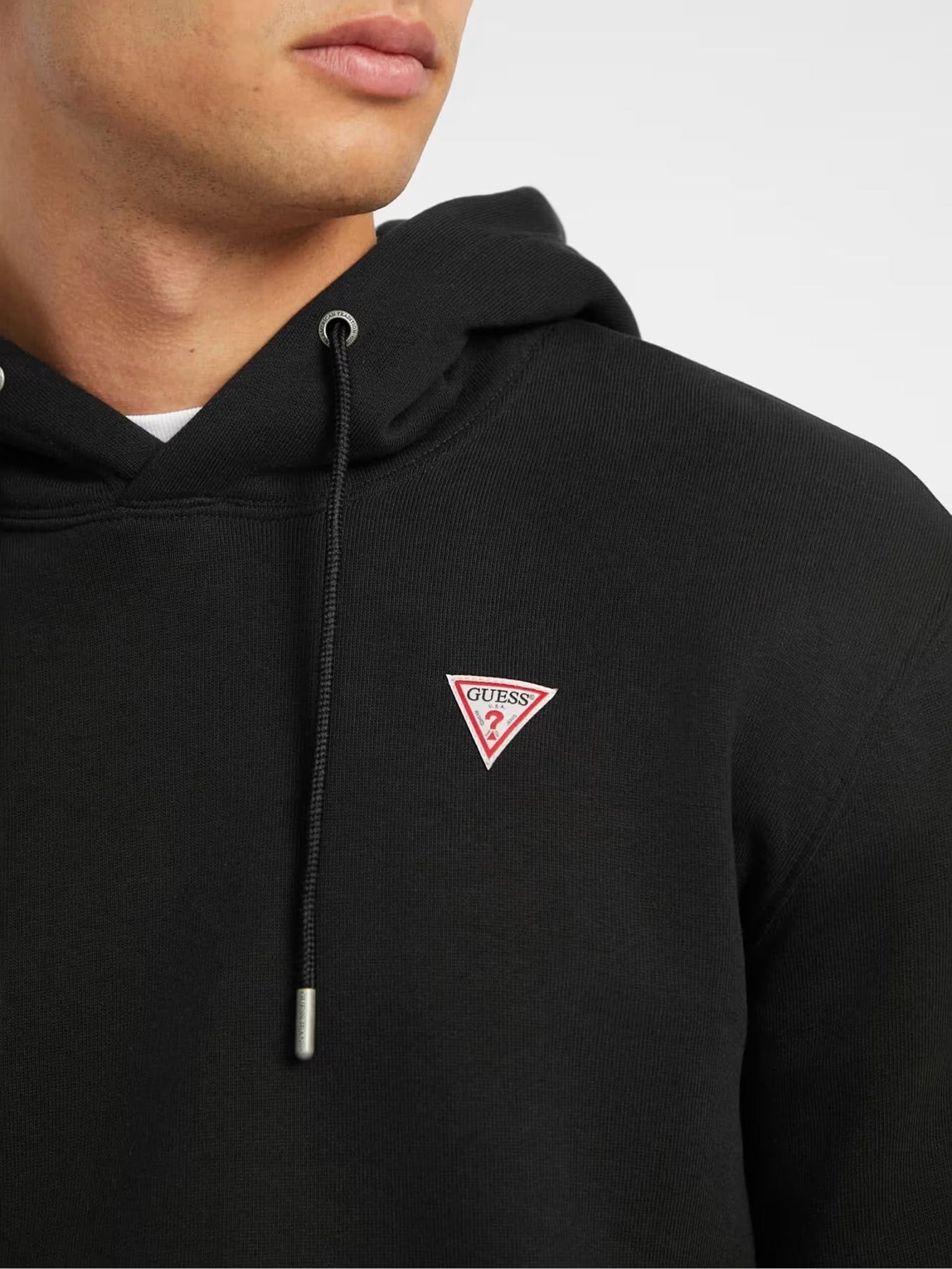 Ανδρική μπλούζα φούτερ hood slim mini logo M4YQ22K9V31JBLK | M4YQ22K9V31JBLK