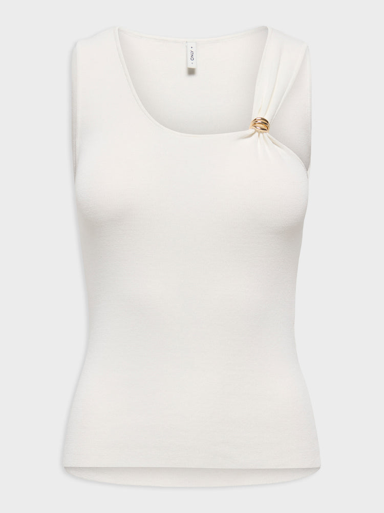 Γυναικεία μπλούζα με τοκά ONLGOLDEN SL U-NECK BUCKLE TOP SUD KNT 15375090 | 15375090