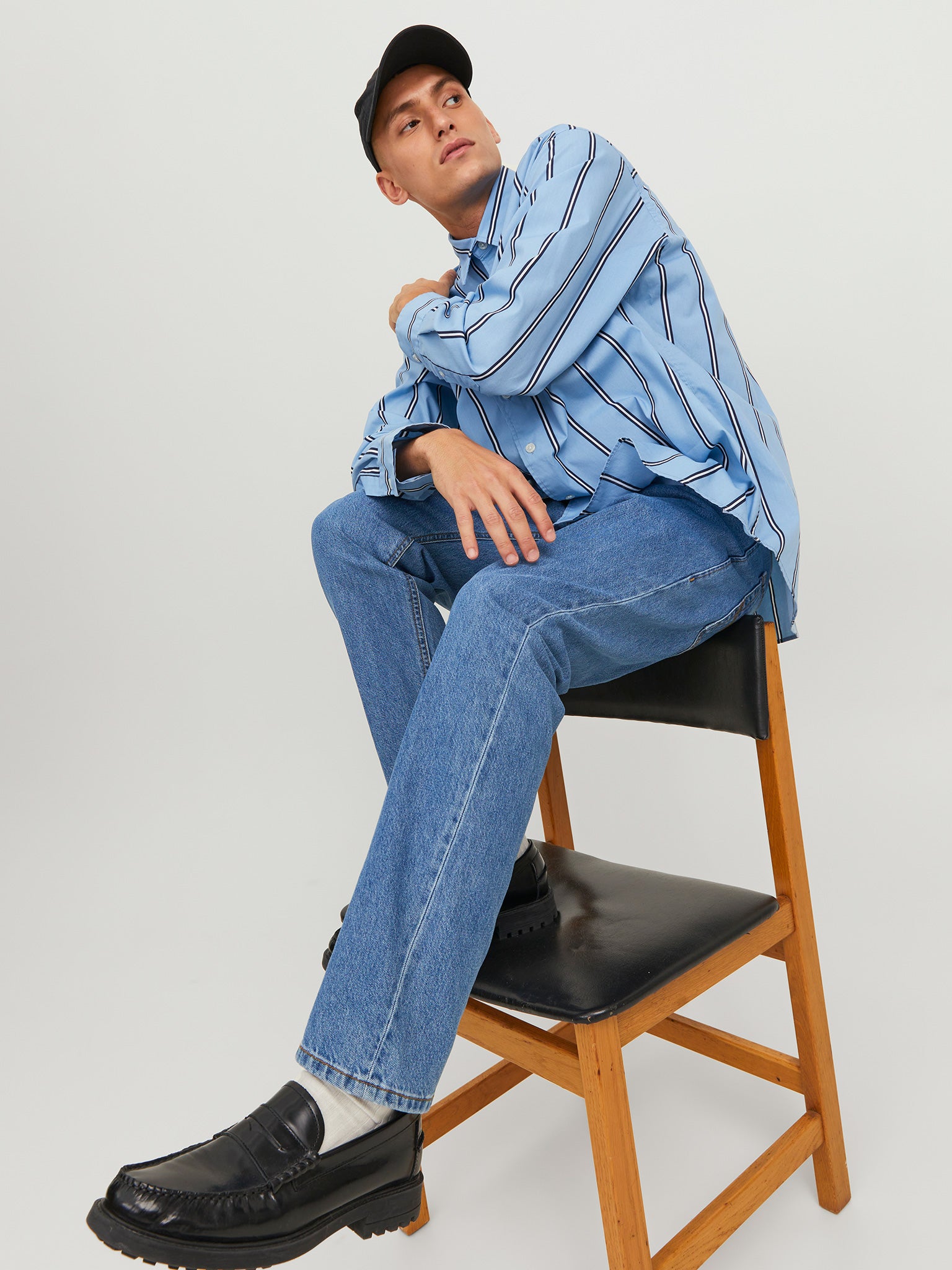 Ανδρικό παντελόνι τζιν JJICHRIS JJORIGINAL SQ 735 LN 12250228 | 12250228