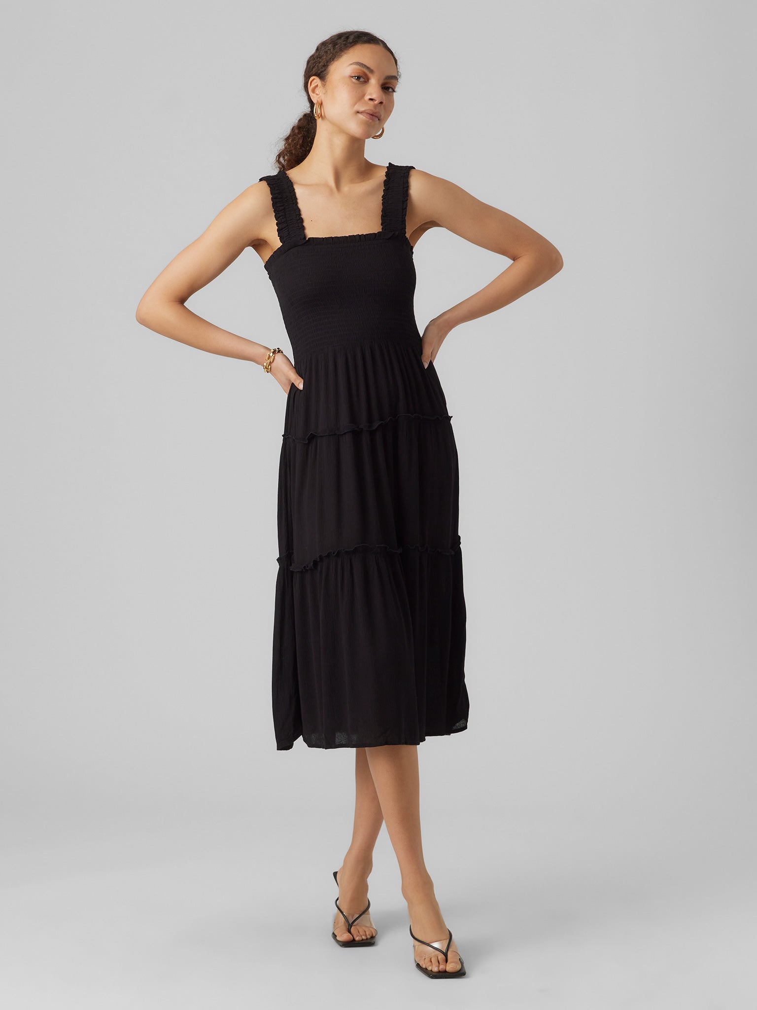 Γυναικείο φόρεμα VMMENNY SL SMOCK CALF DRESS 10282481 | 10282481