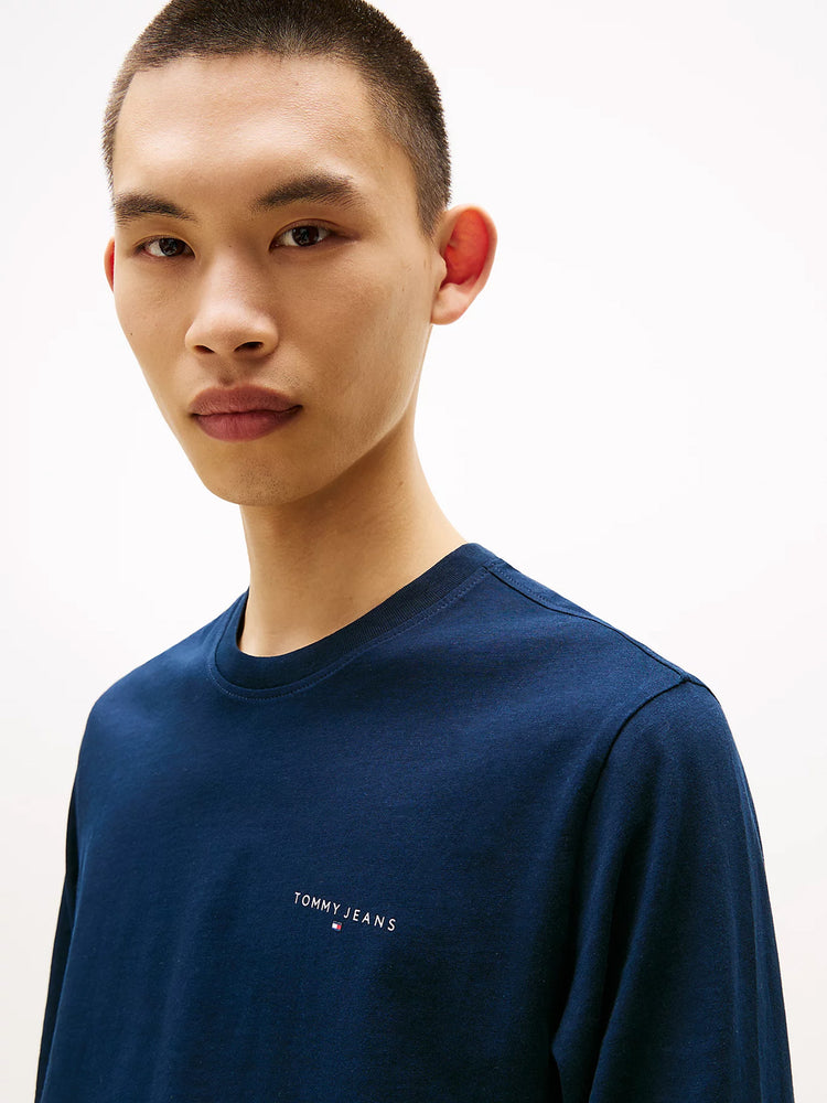 Ανδρική μπλούζα μακό TJM SLIM CHEST LINEAR LS TEE EXT DM0DM21594C1G | DM0DM21594C1G